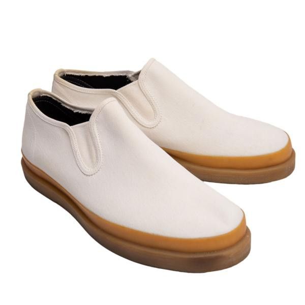 Comme des Garcons Homme COMME des GARCONS HOMME Canvas Slip-On Shoes Off-White 27cm Size US 9 / EU 42 - 1 Thumbnail