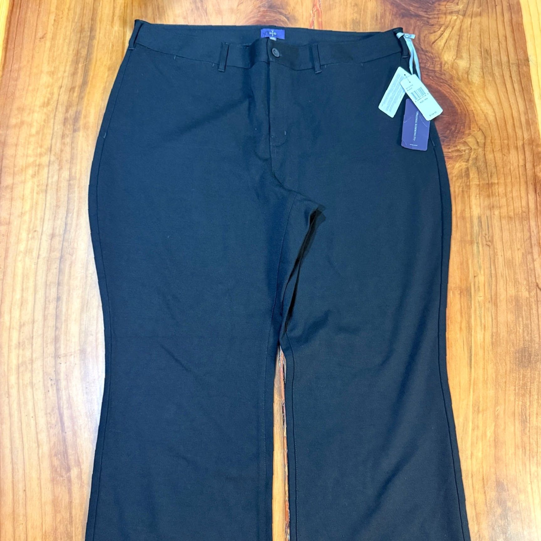 NYDJ NYDJ Womens Pants 18W Isabella Trouser Stretch Ponte Knit Bootcut Pull on G1 Black 18W Mens? Size 40" / US 18 - 4 Thumbnail