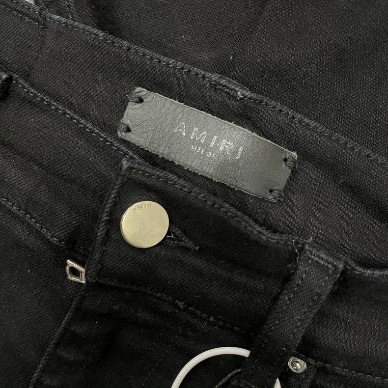 Amiri Amiri Black ripped denim long pants Size US 31 - 4 Thumbnail