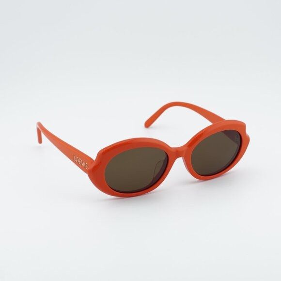 Loewe Loewe LW40147F 42E Sunglasses Orange Geometric Frame, Brown Size ONE SIZE - 4 Thumbnail