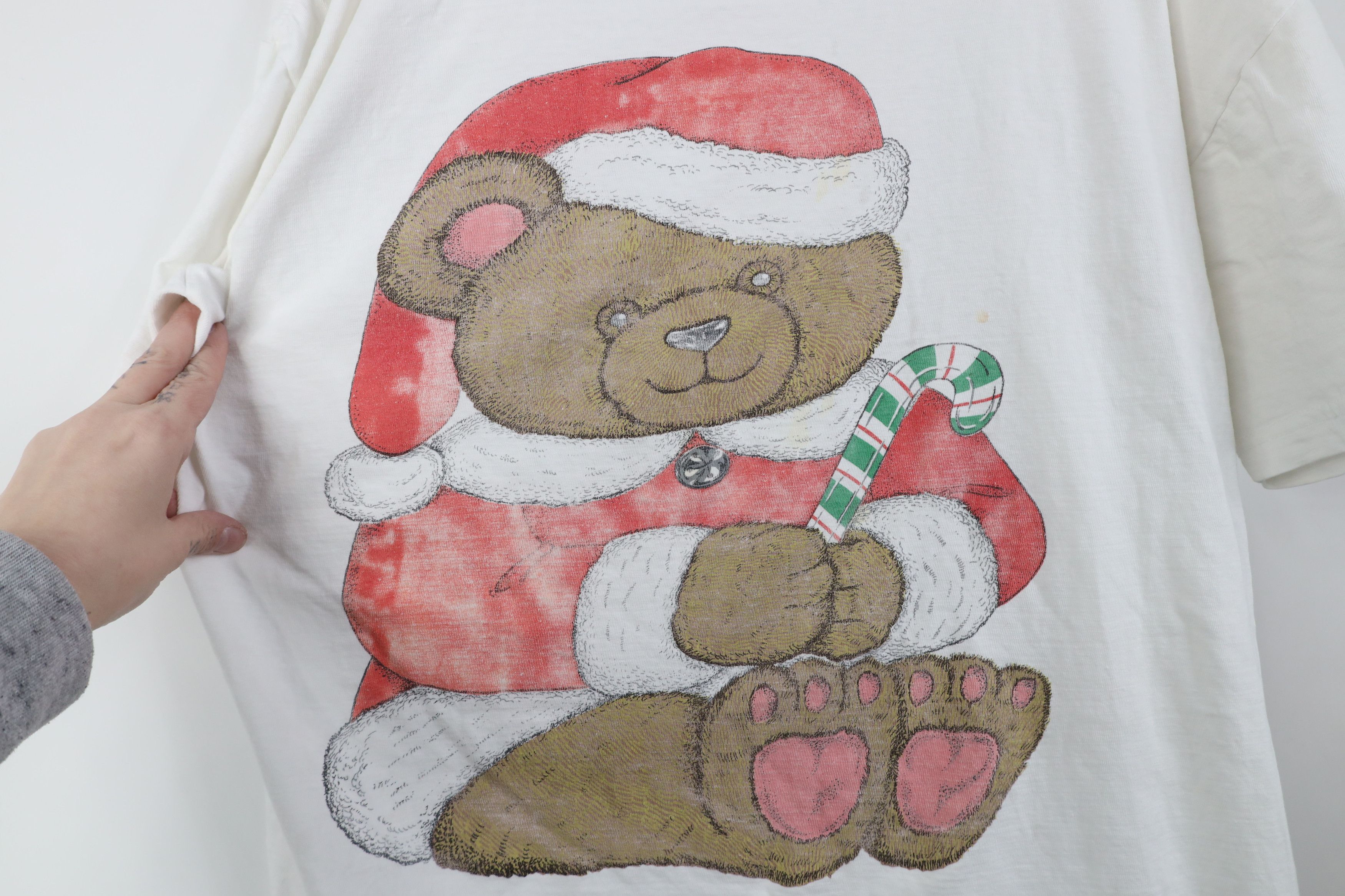 Vintage Vintage 90s Streetwear Christmas Bear Stuffed Animal T-Shirt Size XL / US 12-14 / IT 48-50 - 6 Thumbnail