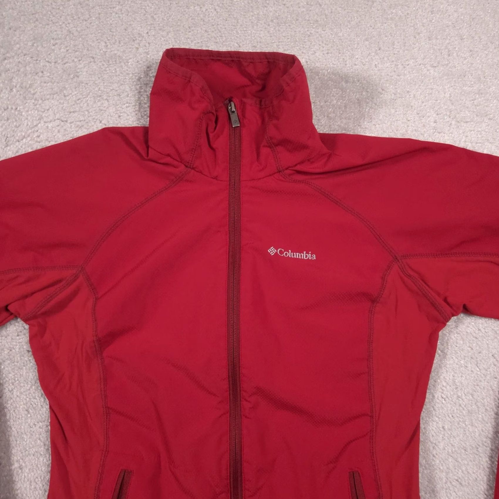 Vintage Columbia Jacket Womens Small Red Omni-Shield Softshell Full Zip Lightweight Jacket Size S / US 4 / IT 40 - 4 Thumbnail