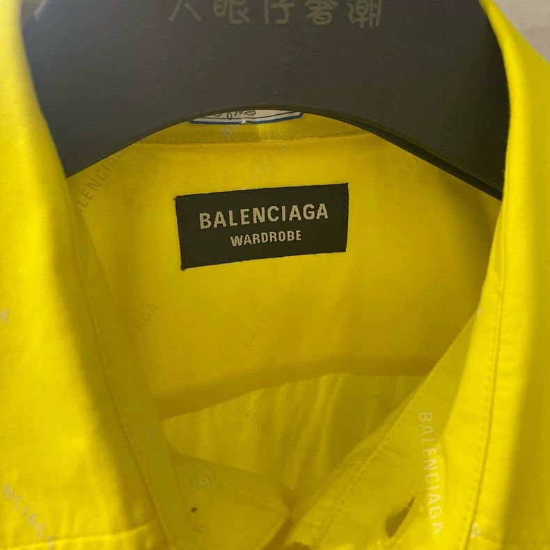 Balenciaga Balenciaga size 38 Full Print Logo Short Sleeve Shirt Size L / US 10 / IT 46 - 4 Thumbnail