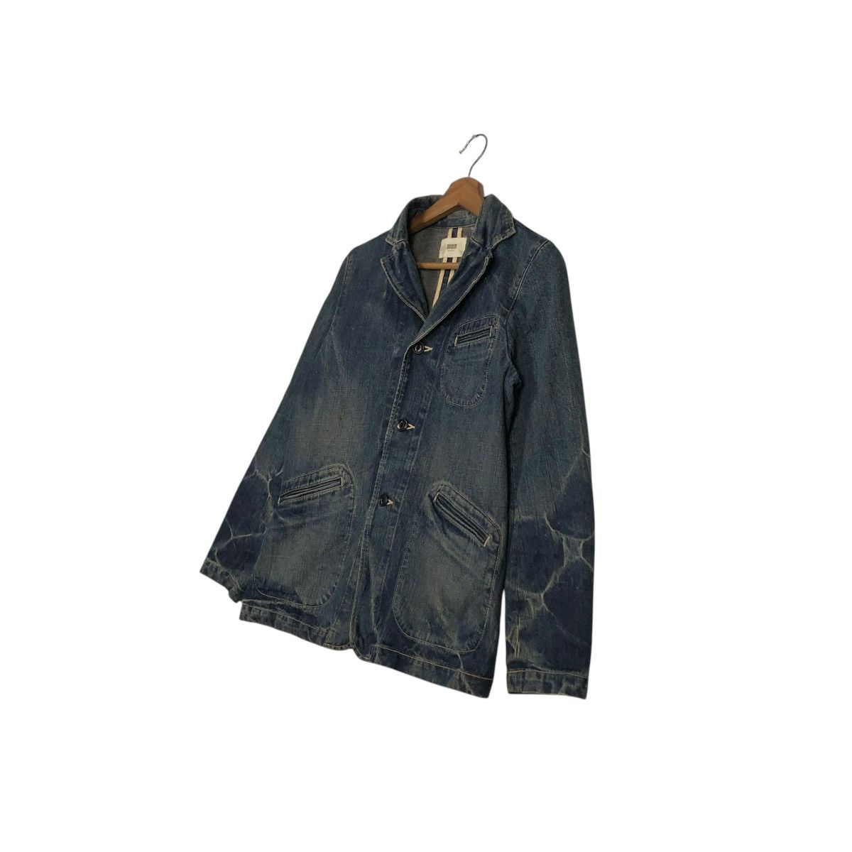 Japanese Brand 🔥VINTAGE CHORE DENIM JACKET BIKER DOMINGO ISSEY MIYAKE Size US S / EU 44-46 / 1 - 4 Thumbnail