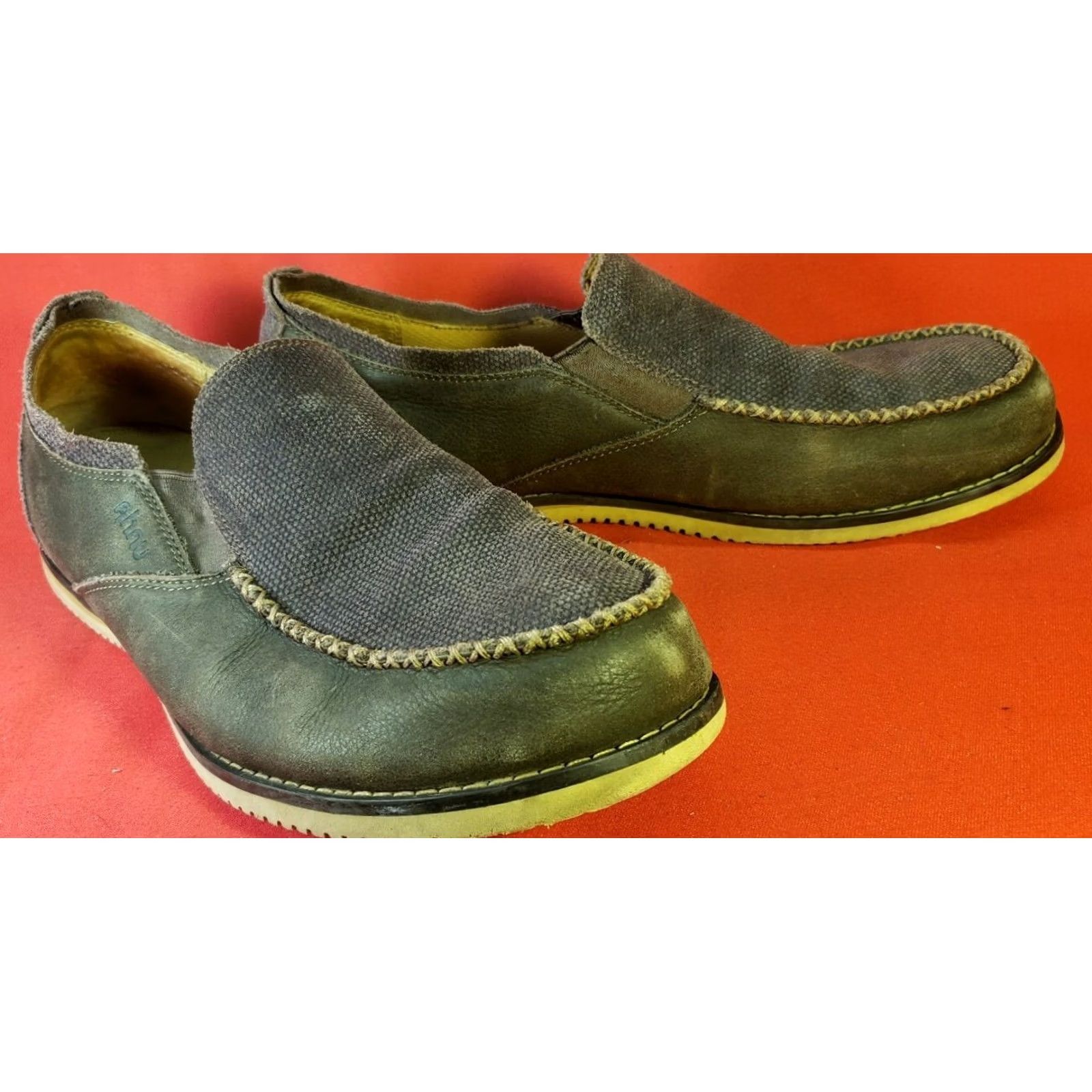 Vintage Ahnu Loafers Brown Suede Nylon Slip On Men's Size 11.5 EUR 45 Jack II Size US 12 / EU 45 - 5 Thumbnail