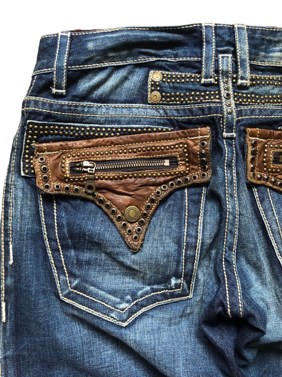 Robins Jeans Robin Jeans studded leather pocket denim pants Size US 32 / EU 48 - 9 Thumbnail