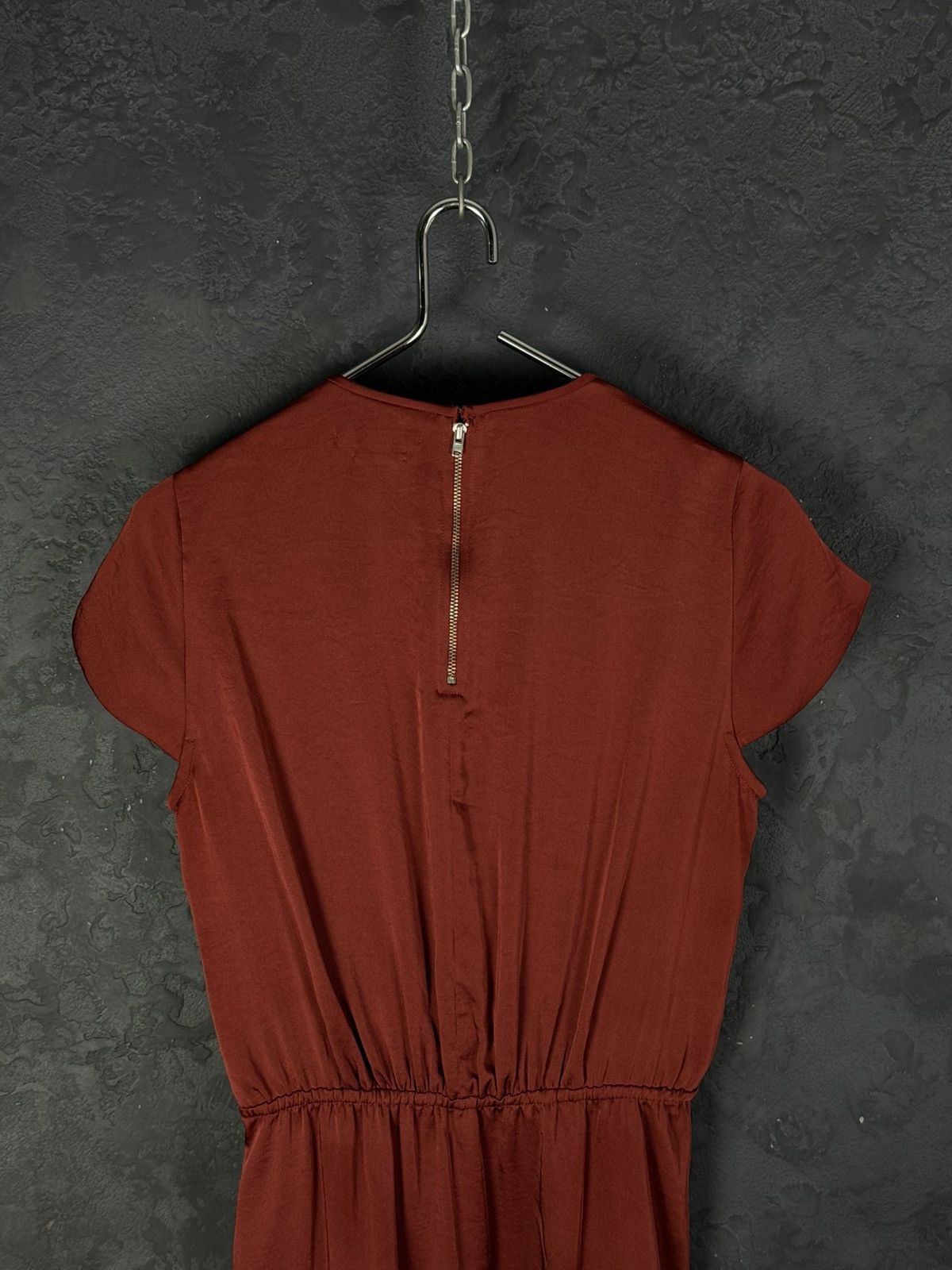 Isabel Marant Isabel Marant Etoile Burgundy Midi Dress With Sleeves Size XS / US 0-2 / IT 36-38 - 14 Thumbnail
