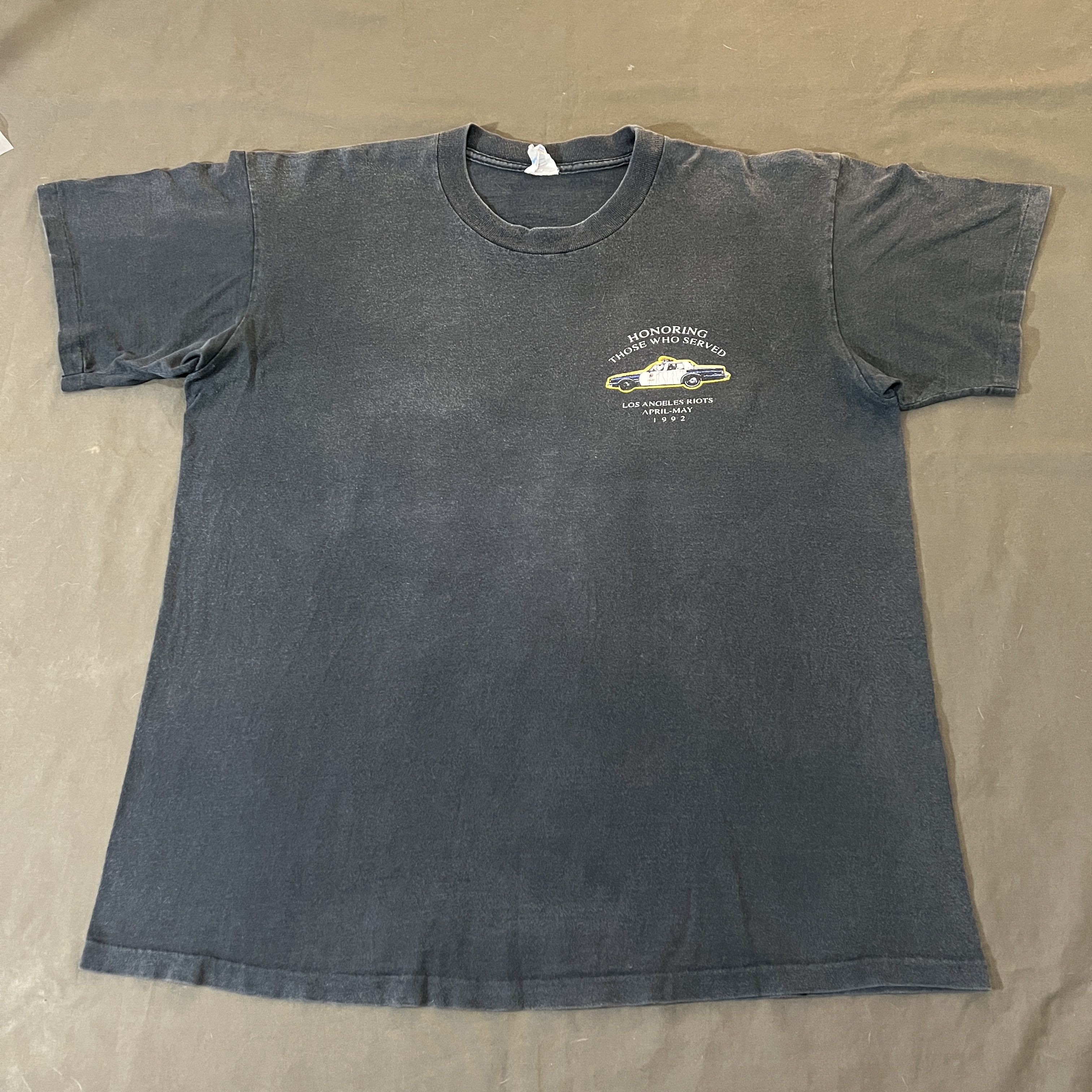 Vintage Vintage 1992 Los Angeles Riots Tee Faded LAPD Rodney King Size US XL / EU 56 / 4 - 7 Thumbnail