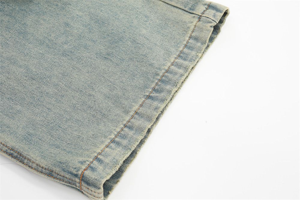 Japanese Brand × Jean Men's punk wide-leg straight washed distressed dirty jeans Size US 32 / EU 48 - 6 Thumbnail