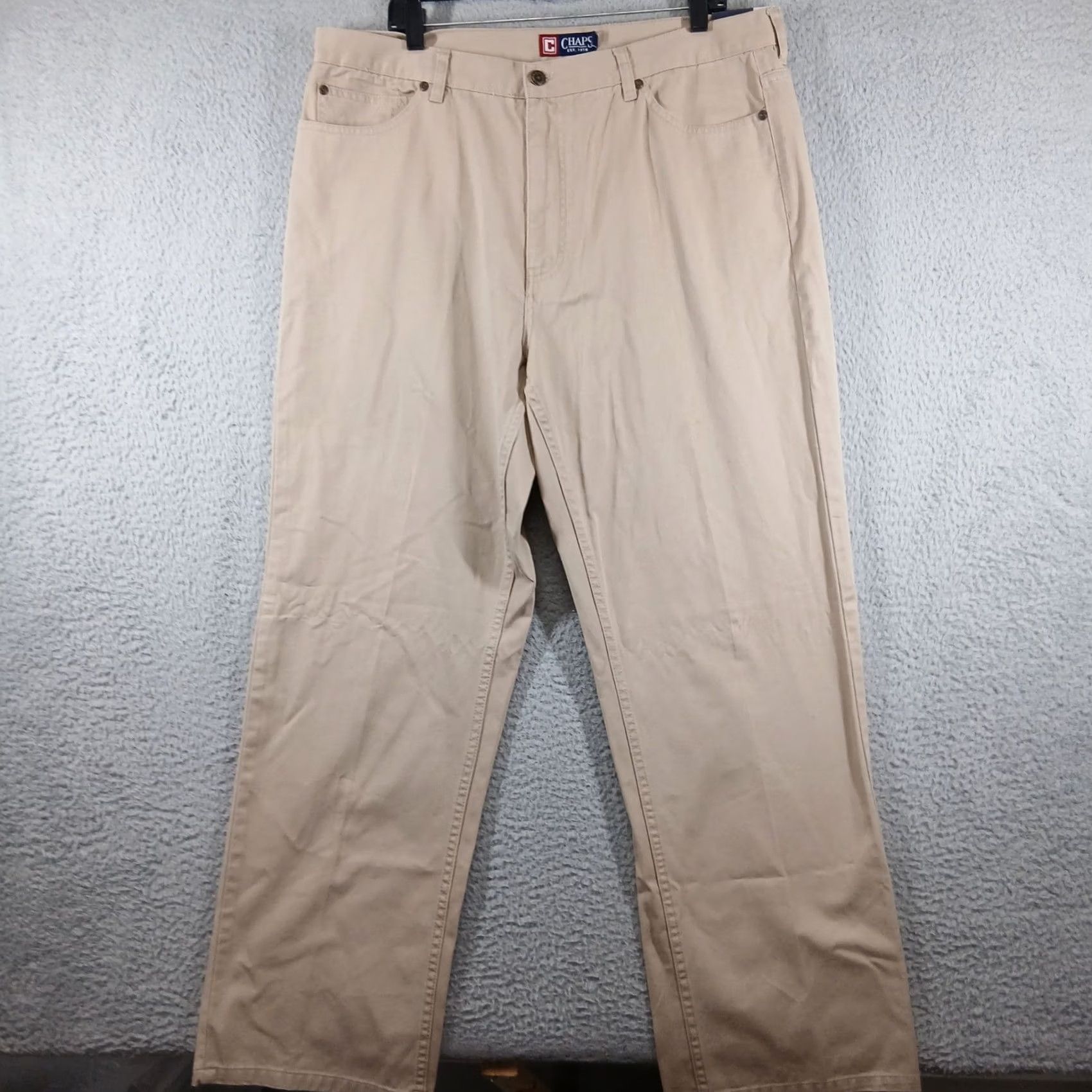 Chaps Chaps Tan Straight Fit Stretch Cotton Twill Chino Pants 38x30 Size US 38 / EU 54 - 2 Thumbnail