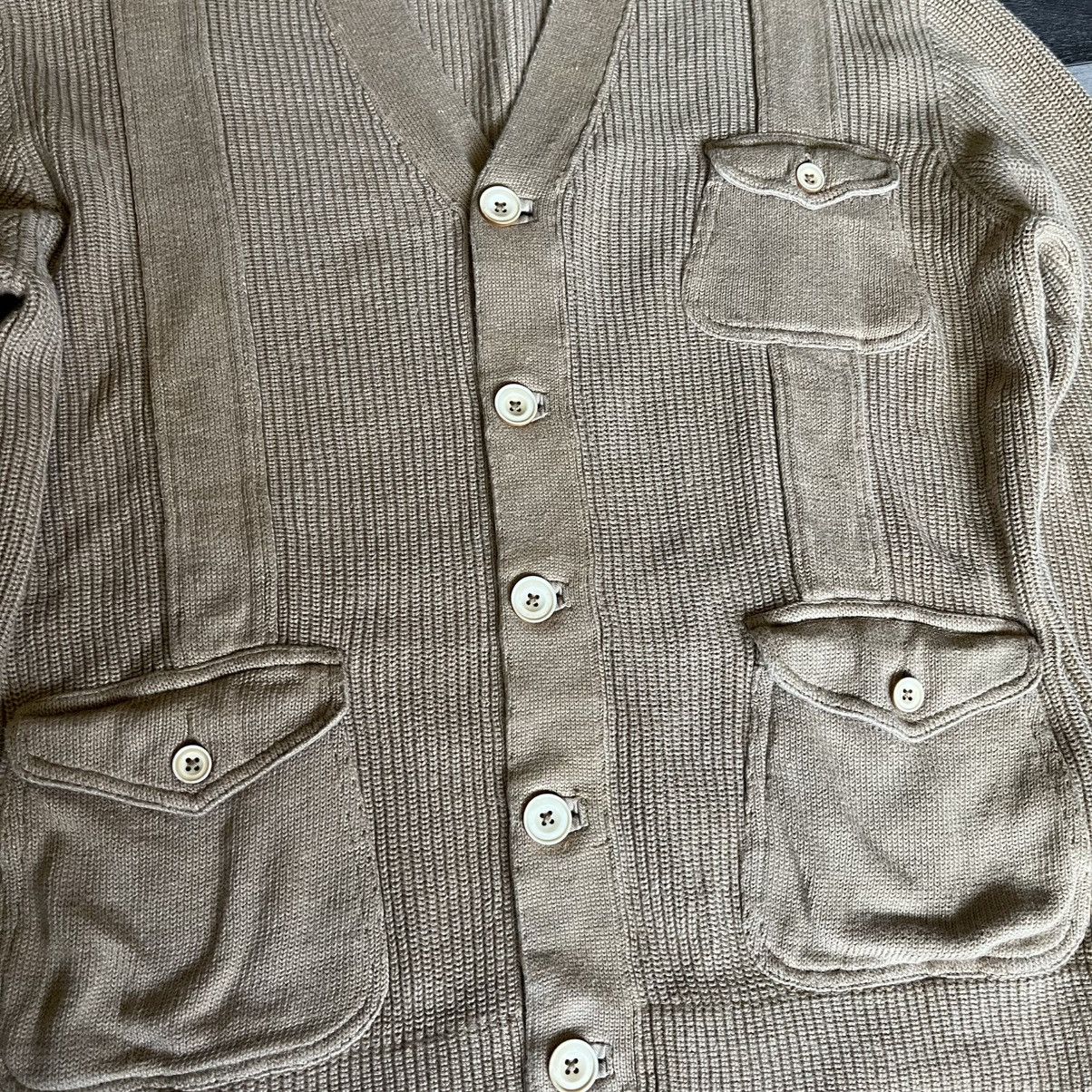Polo Ralph Lauren Vintage 1990s Polo Ralph Lauren Cardigan Linen Sweater Camel Size US L / EU 52-54 / 3 - 6 Thumbnail