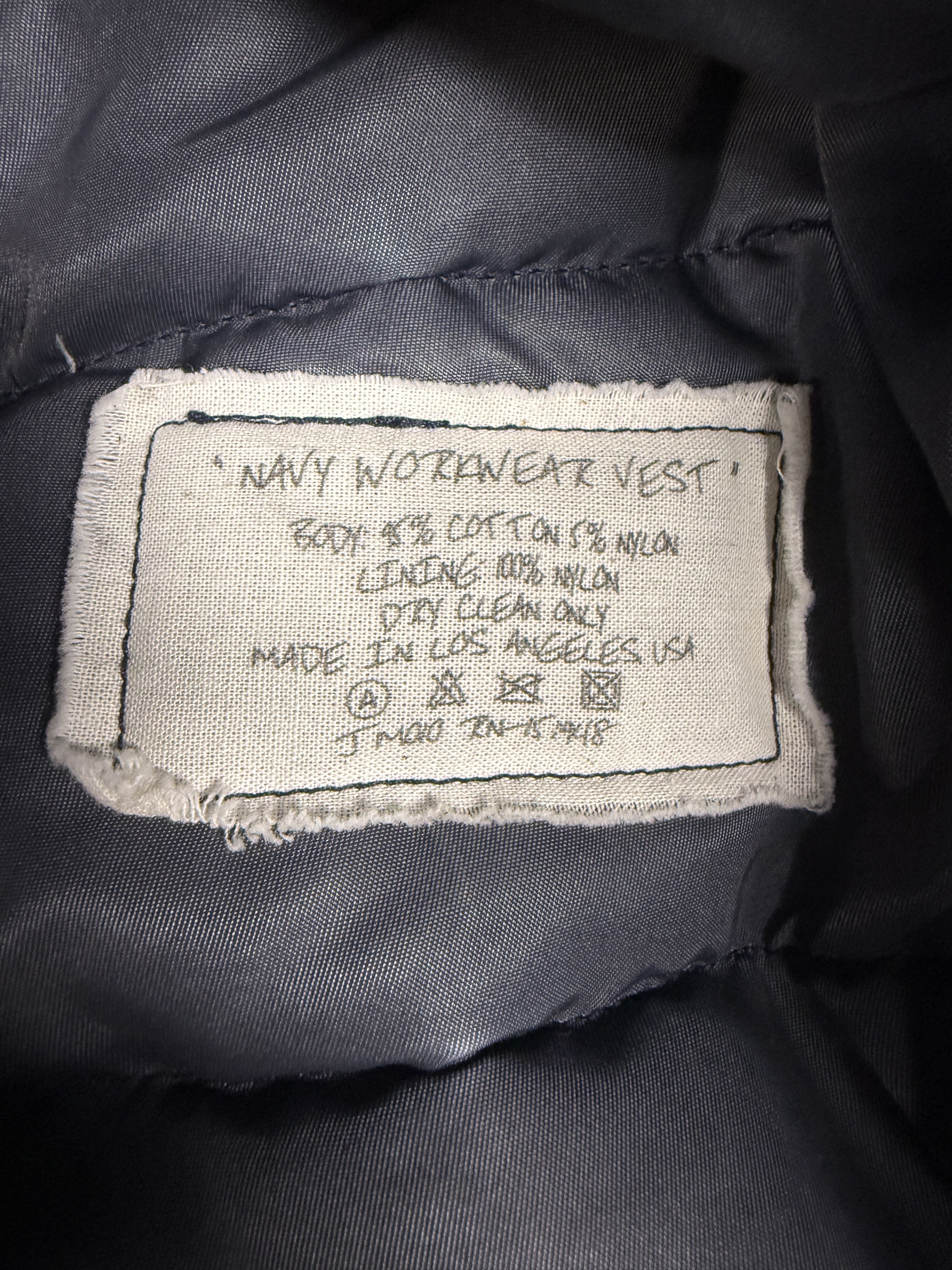 Greg Lauren Greg Lauren Navy Workwear Puffer Vest Size US M / EU 48-50 / 2 - 4 Thumbnail