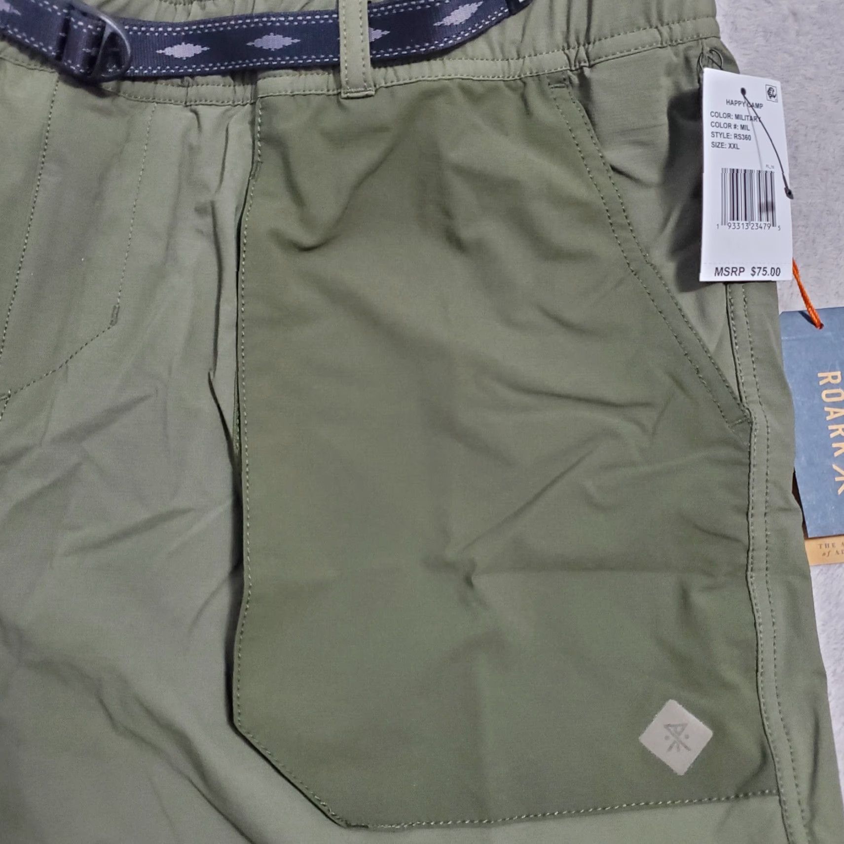 Roark Roark Happy Camper Shorts Men XXL Military Green 16” Outseam Outdoor Versatile Size US 39 - 7 Thumbnail