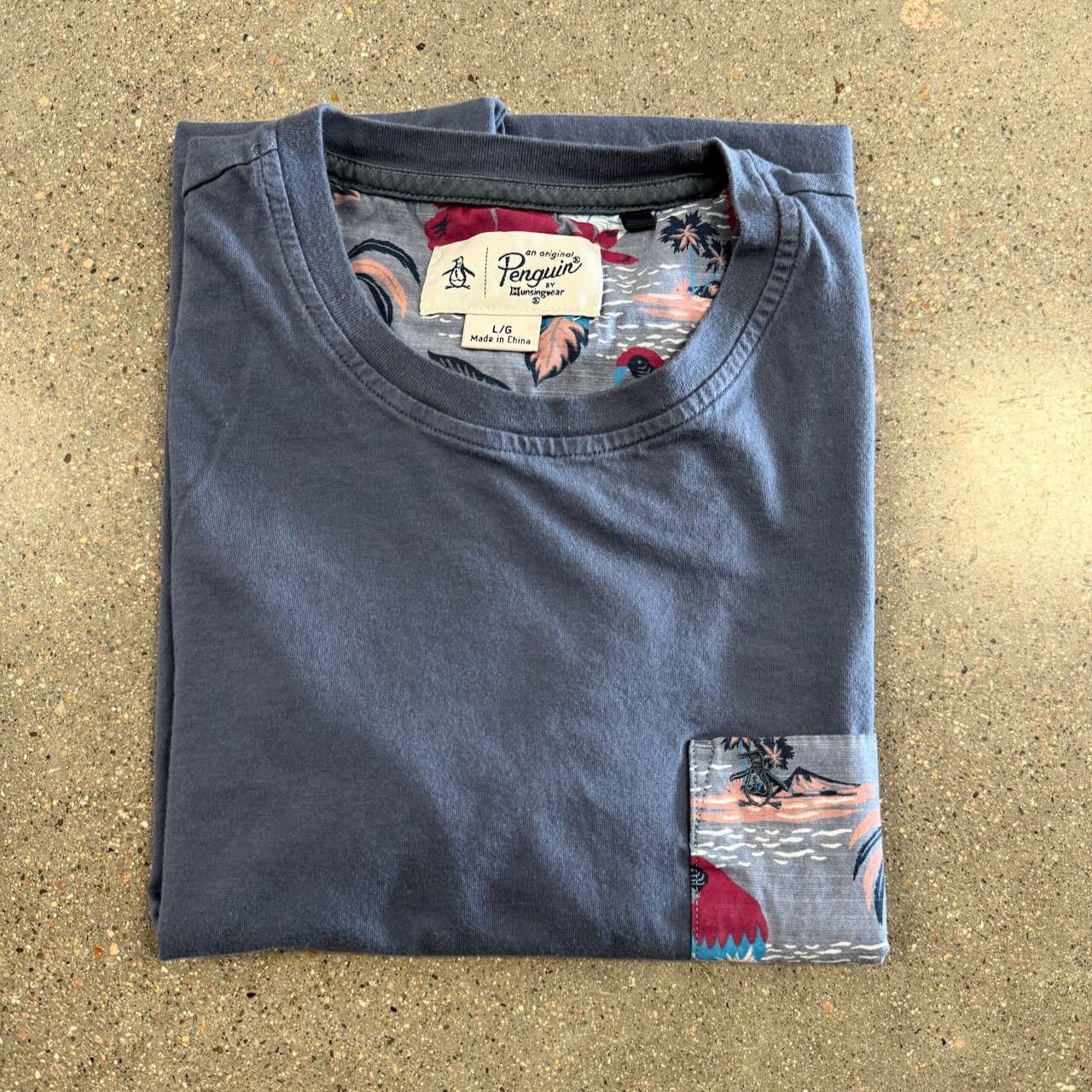 Original Penguin Penguin Tropical Pocket Tee Casual Summer T-Shirt Men's L Size US L / EU 52-54 / 3 - 7 Thumbnail