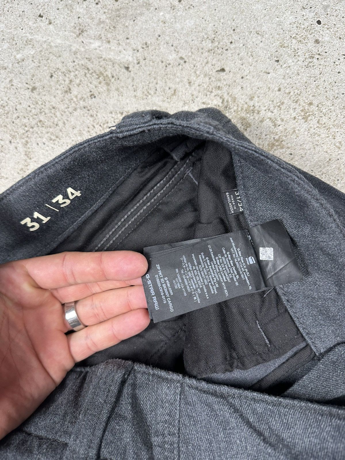 G-Star G Star Raw Zip Pkt 3D Cargo Pants Gray y2k Size US 31 - 11 Thumbnail