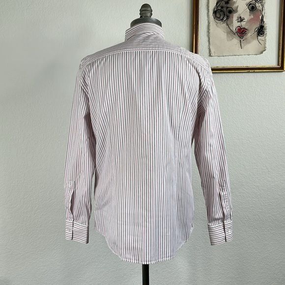 Versace Versace Collection Striped Button Down Embroidered Logo Men' Size US M / EU 48-50 / 2 - 7 Thumbnail