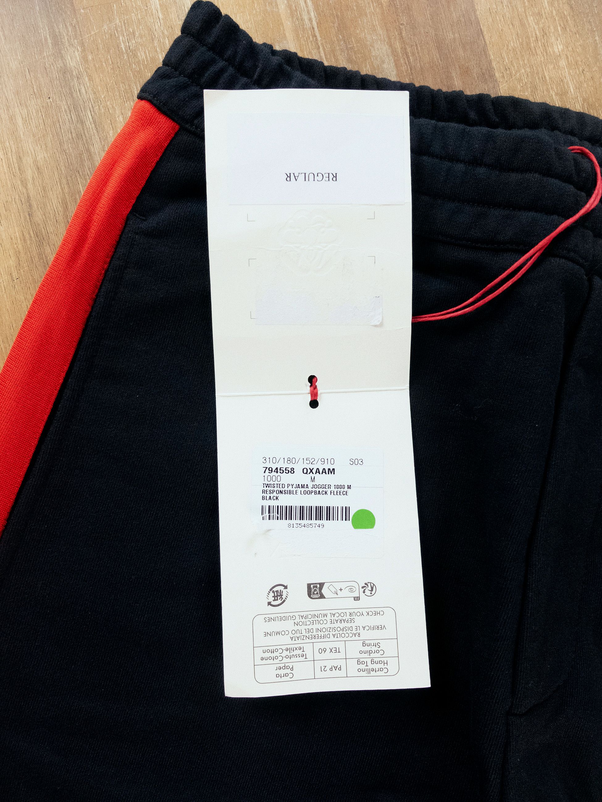 Alexander McQueen ALEXANDER MCQUEEN red black twisted stripe jogger sweatpants Size US 32 / EU 48 - 7 Thumbnail