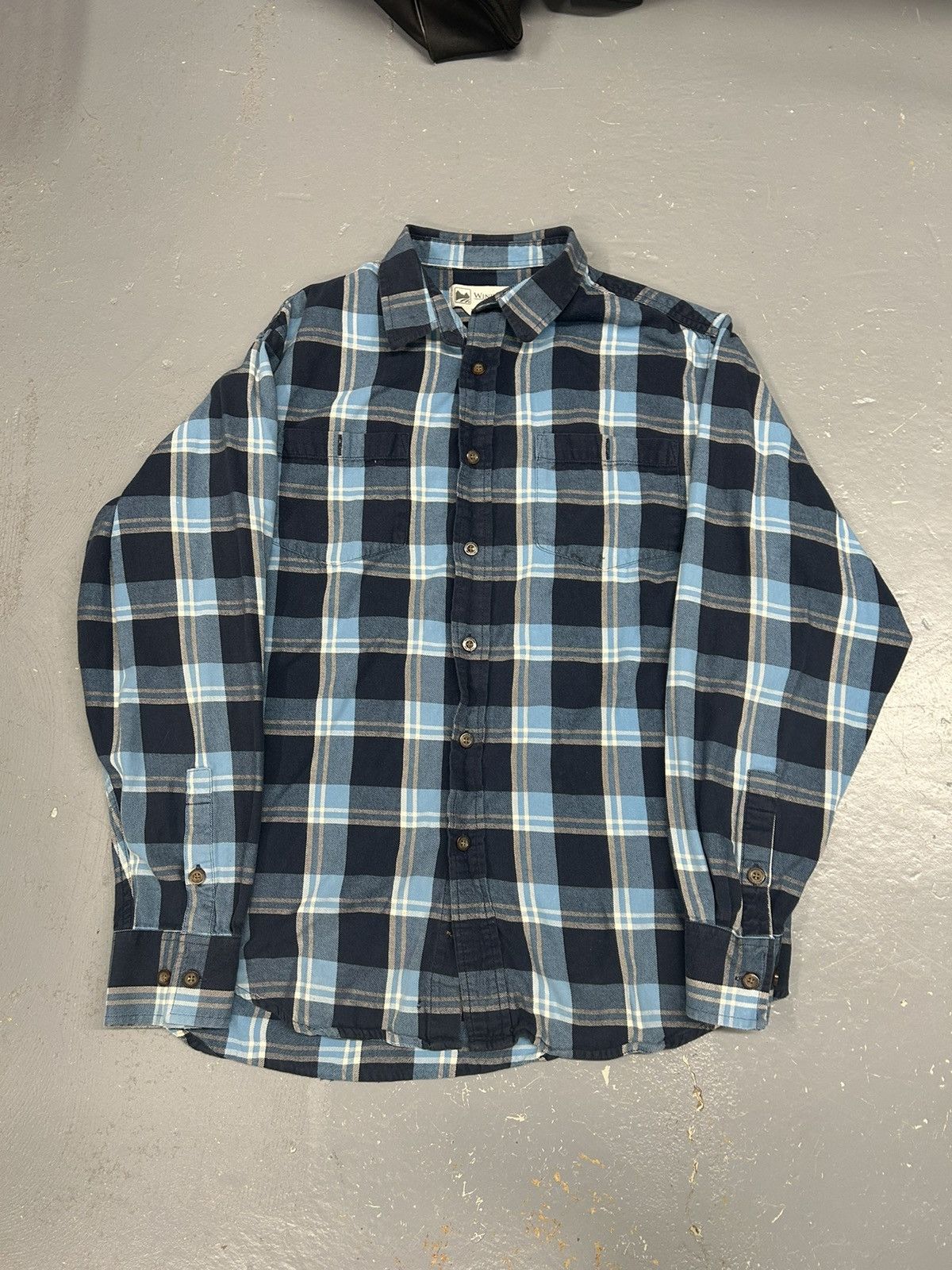 Flannel × Vintage × Windriver Crazy Vintage Essential Windriver Blue Flannel Button Shirt Size US L / EU 52-54 / 3 - 1 Thumbnail