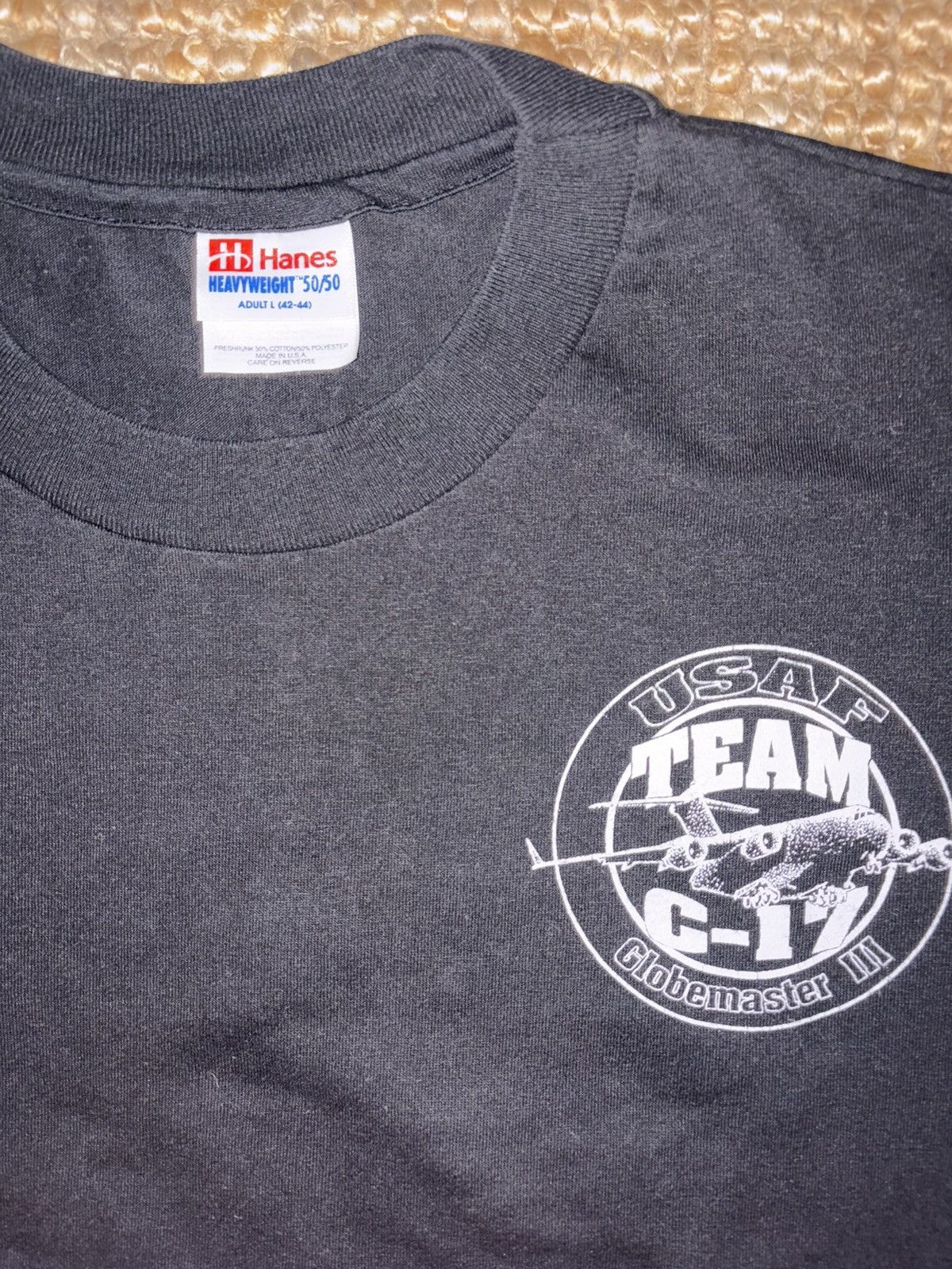 Hanes 90s Single Stitch US Air Force Shirt Size US L / EU 52-54 / 3 - 2 Thumbnail