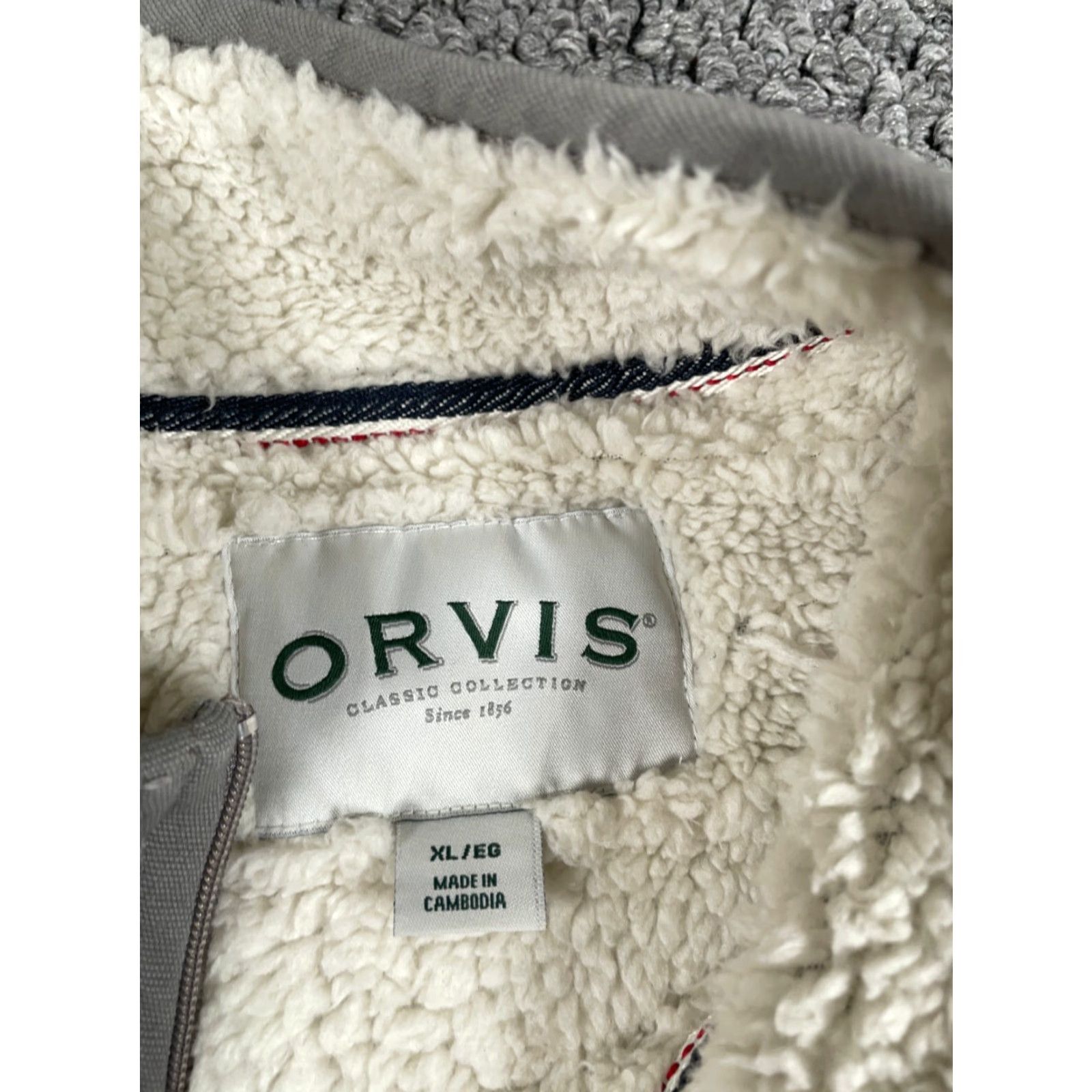 Orvis Orvis Pullover Fleece Sweater 1/4 Zip Mock Neck 1/4 Zip Gray XL Men Knit Sherpa-Lined Size US XL / EU 56 / 4 - 3 Thumbnail