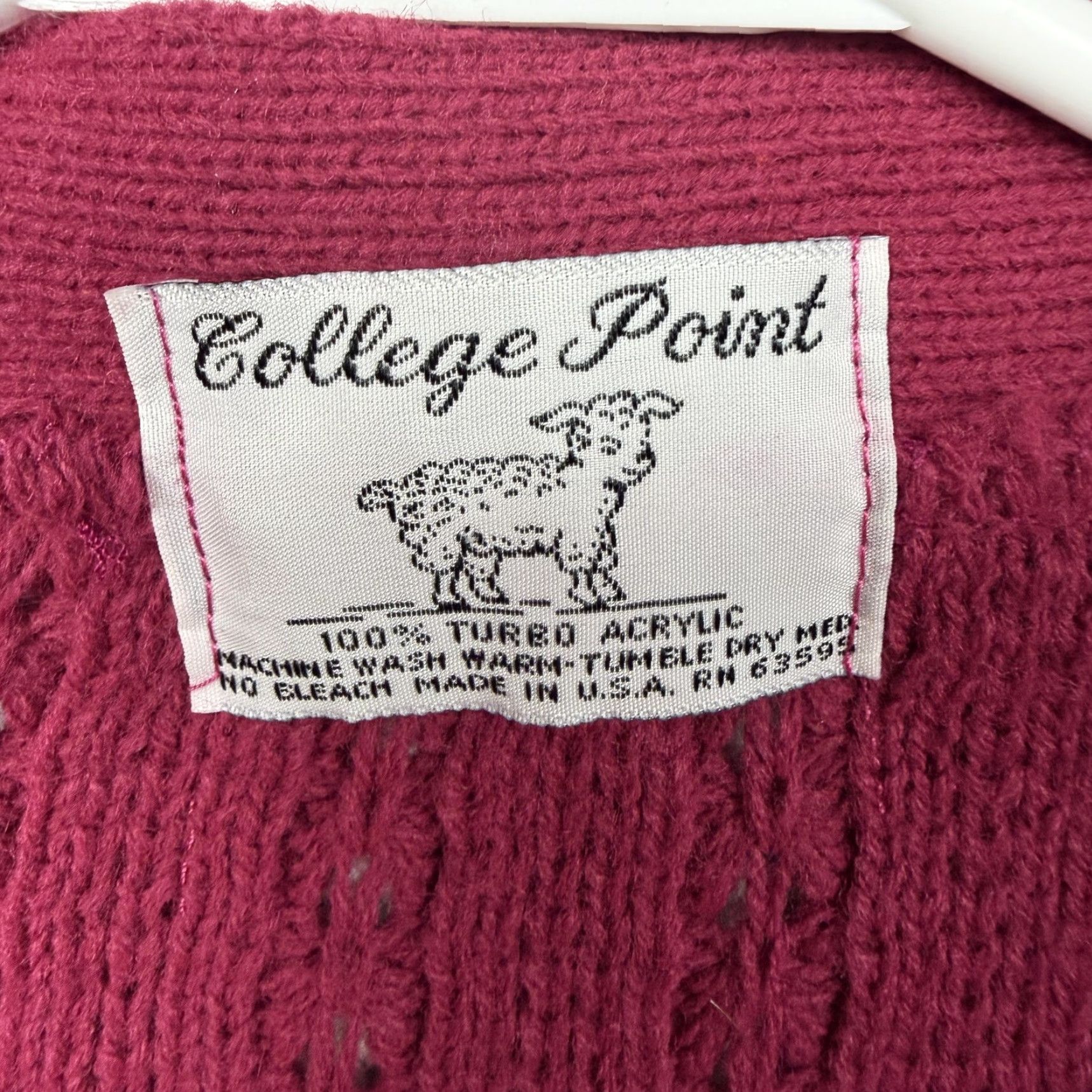 Pinko VINTAGE College Point Vest Shirt Women L Pink 80s 90s Preppy Knit Sleeveless V-Neck Pockets Size L / US 10 / IT 46 - 4 Thumbnail