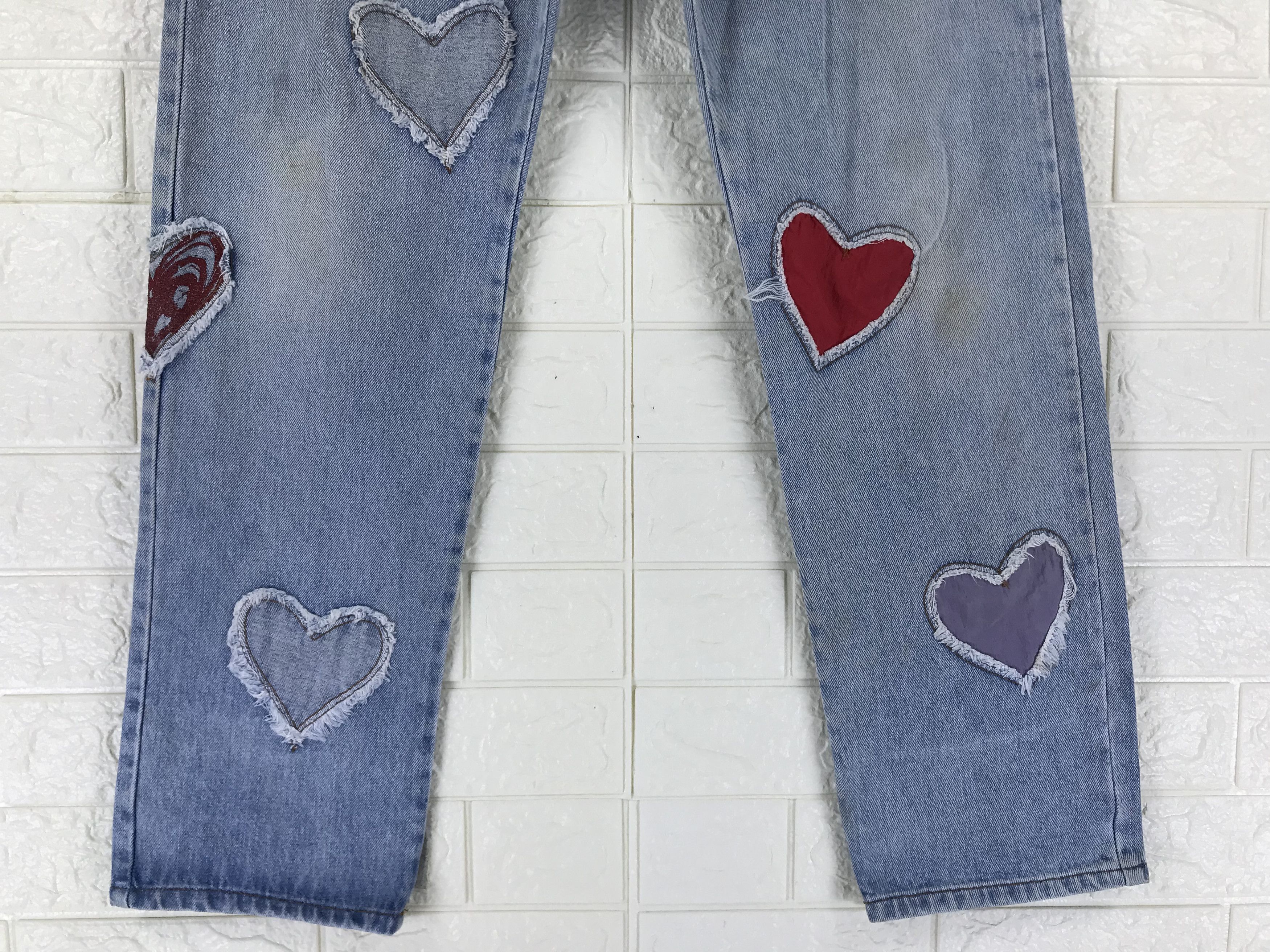 Japanese Brand RNA Inc Love Patched Jeans Size 27" / US 4 / IT 40 - 4 Thumbnail