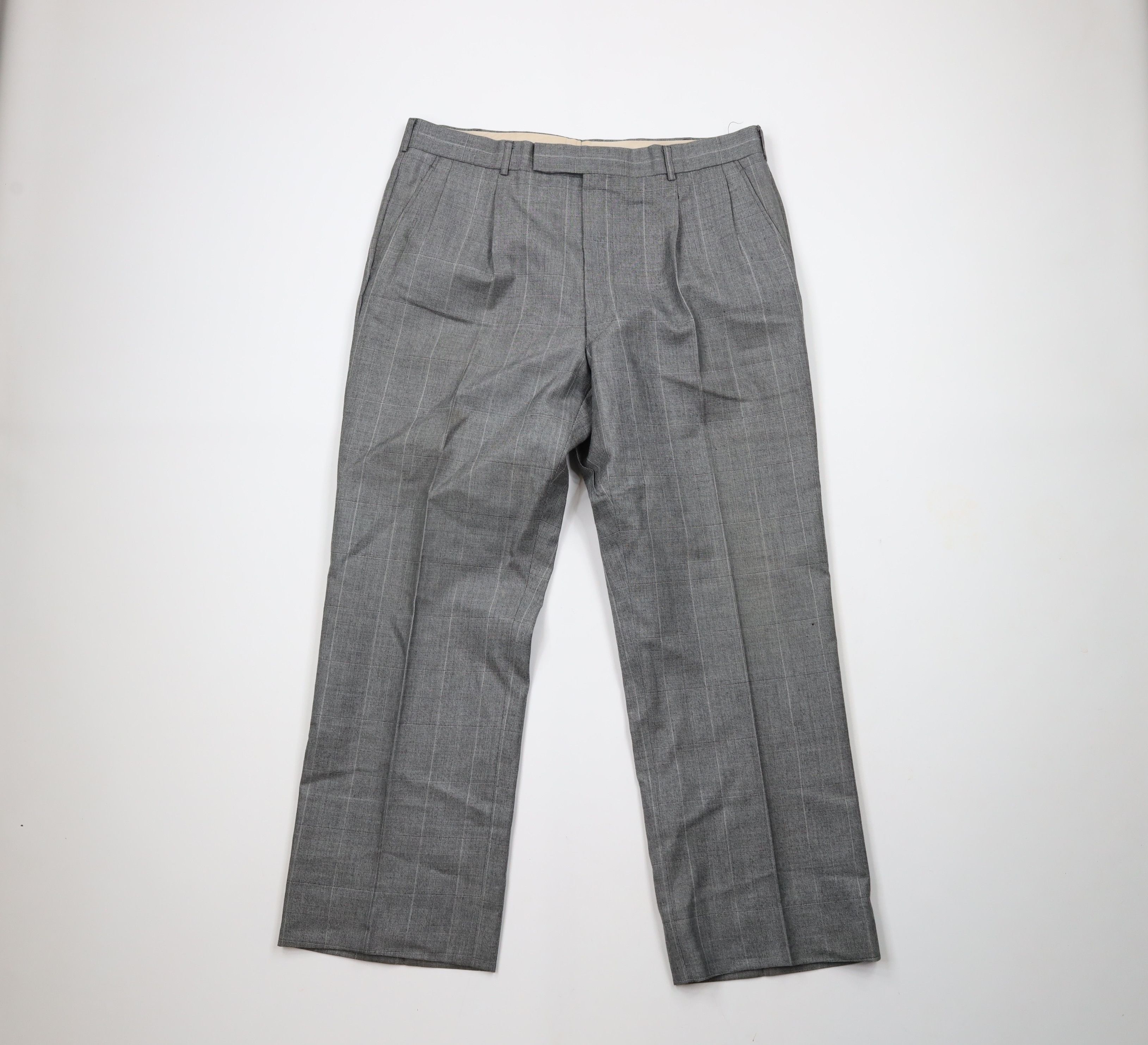 Vintage Vintage 70s Streetwear Wide Leg Chino Pants Plaid USA Size US 36 / EU 52 - 1 Thumbnail