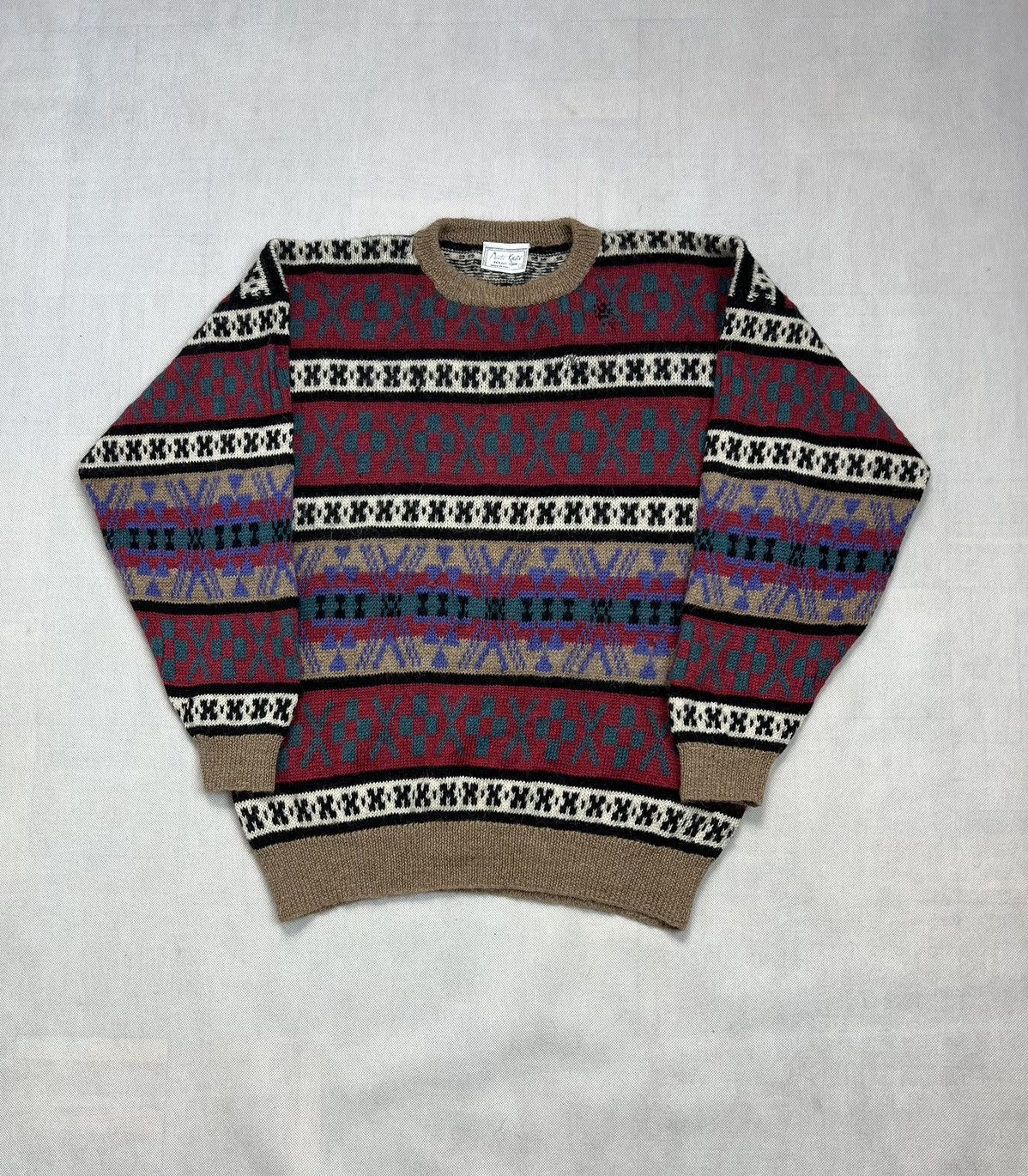 Vintage 100% Alpaca Sweater patterns misti knits vintage 90s in peru Size US XL / EU 56 / 4 - 1 Thumbnail
