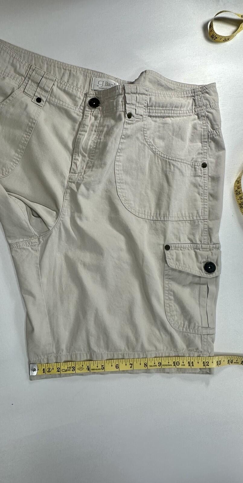 Other CJ Banks Flat Front Cargo Pocket Chino Shorts Beige Women 38 Size US 38 / EU 54 - 6 Thumbnail