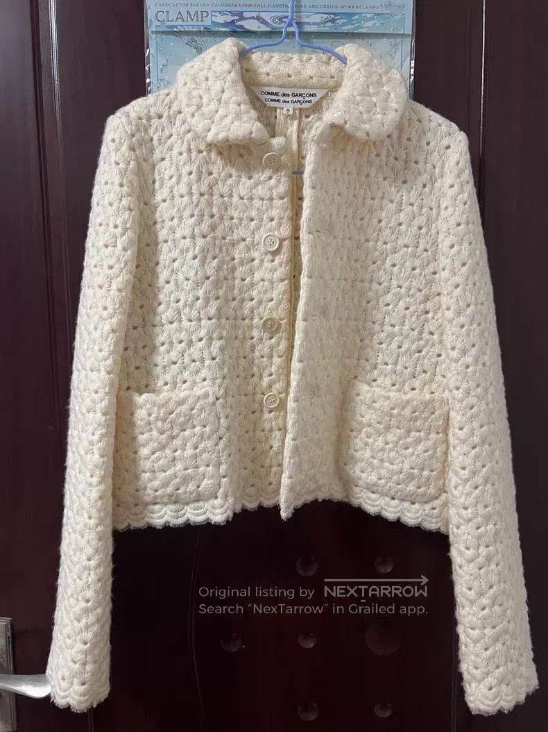 Comme des Garcons Comme des Garcons Heavy Duty 3D Mini Flower Ivory Full Woo Size S / US 4 / IT 40 - 1 Thumbnail