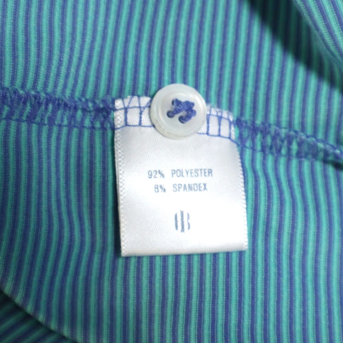 Vintage VINTAGE Holderness & Bourne The Perkins Striped Polo Shirt Mojito Mens XL Size US XL / EU 56 / 4 - 7 Thumbnail