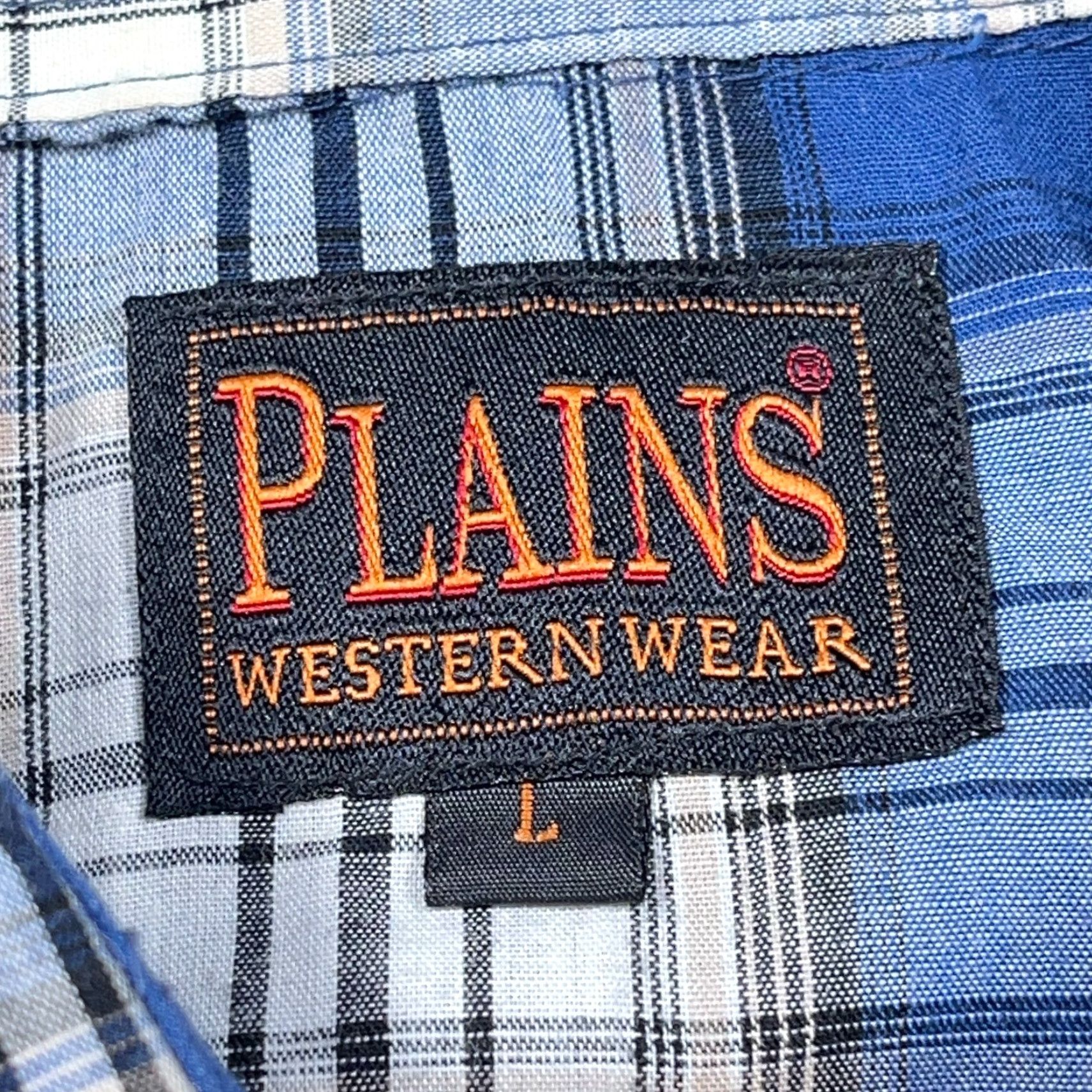 Vintage Plains Western Wear Shirt Men Large Blue Plaid Pearl Snap Button Cowboy Yoke Size US L / EU 52-54 / 3 - 3 Thumbnail