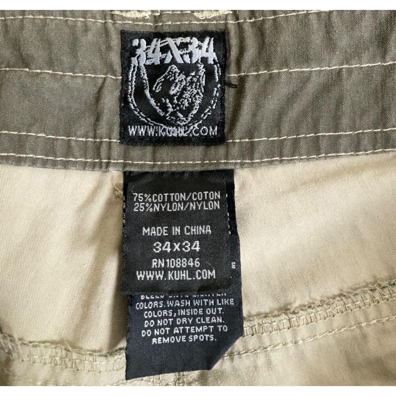 Vintage VINTAGE Kuhl Revolvr Pants Men 34 x 34 Green Chino Casual Outdoor Lightweight Size US 36 / EU 52 - 3 Thumbnail