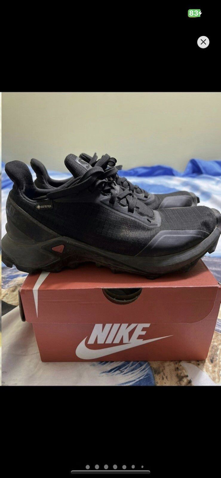 image of Salomon Speed Cross Tech Goretex Shoe 6 in Black, Men's