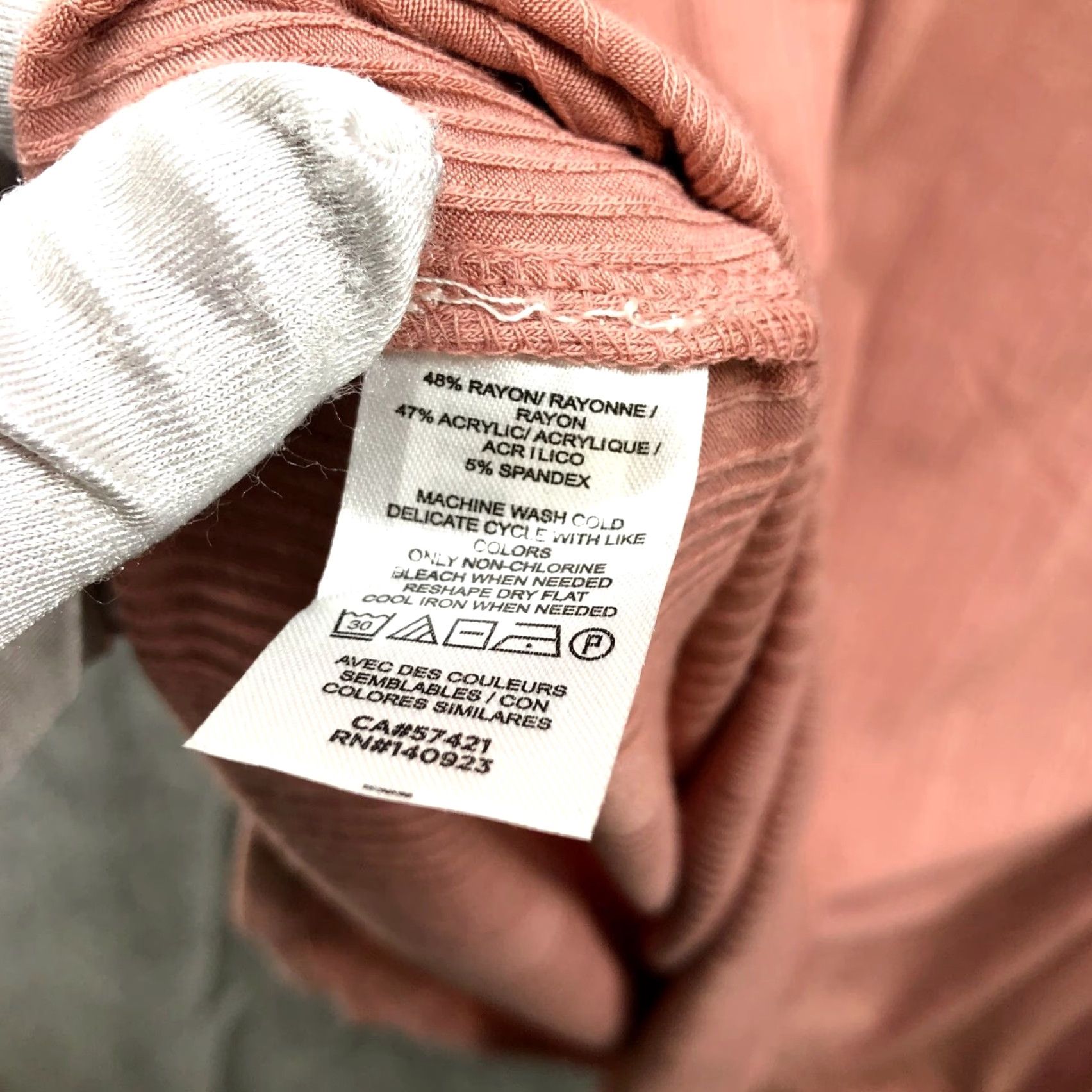 Lou & Grey Lou & Grey Signaturesoft Long Sleeve T Shirt Womens XXL Pink Crewneck Ribbed Size XXL / US 16-18 / IT 52-54 - 6 Thumbnail