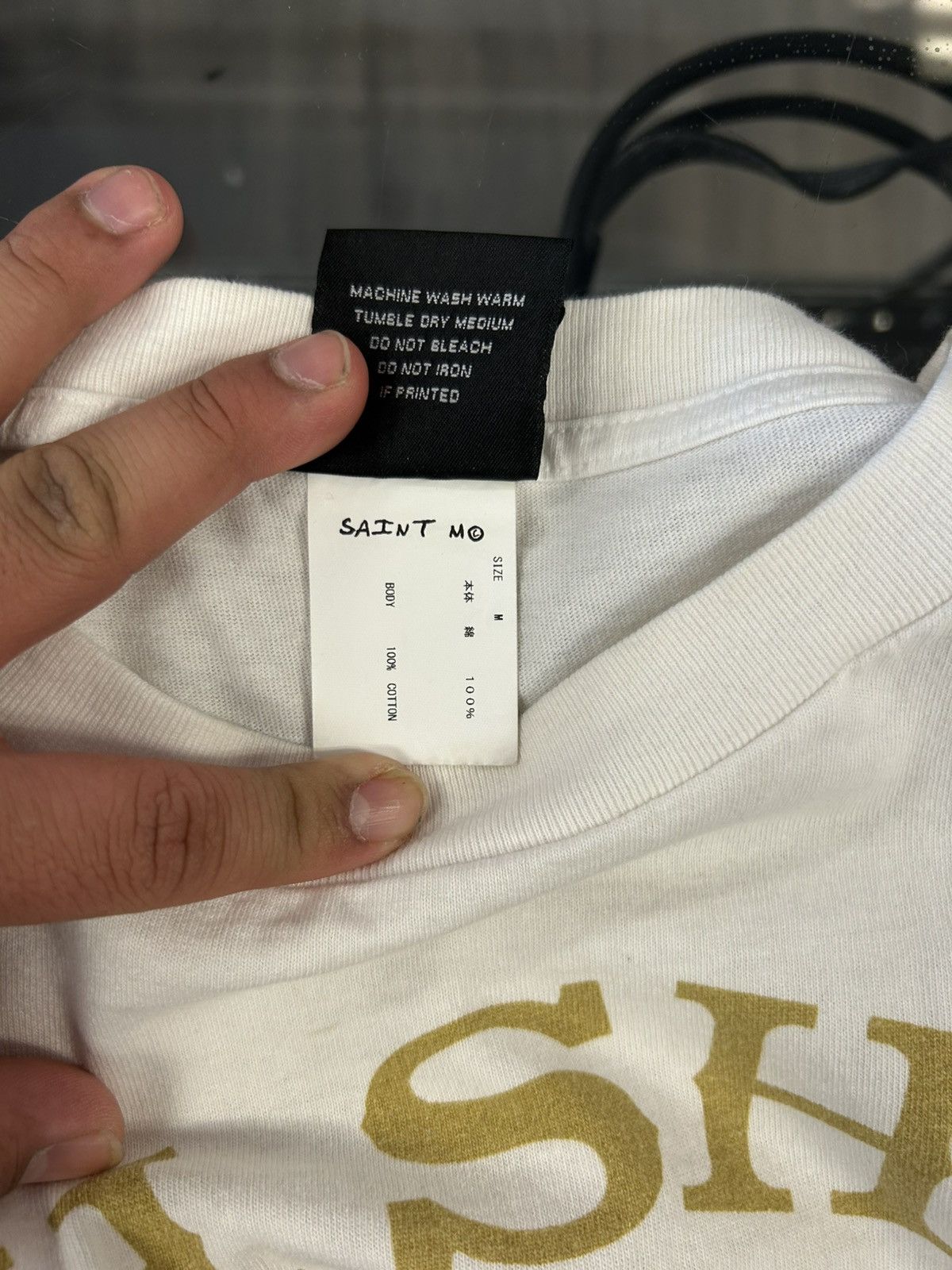Saint Michael SAINT Mxxxxxx Oh Shit T-Shirt 'White' Size US M / EU 48-50 / 2 - 5 Thumbnail