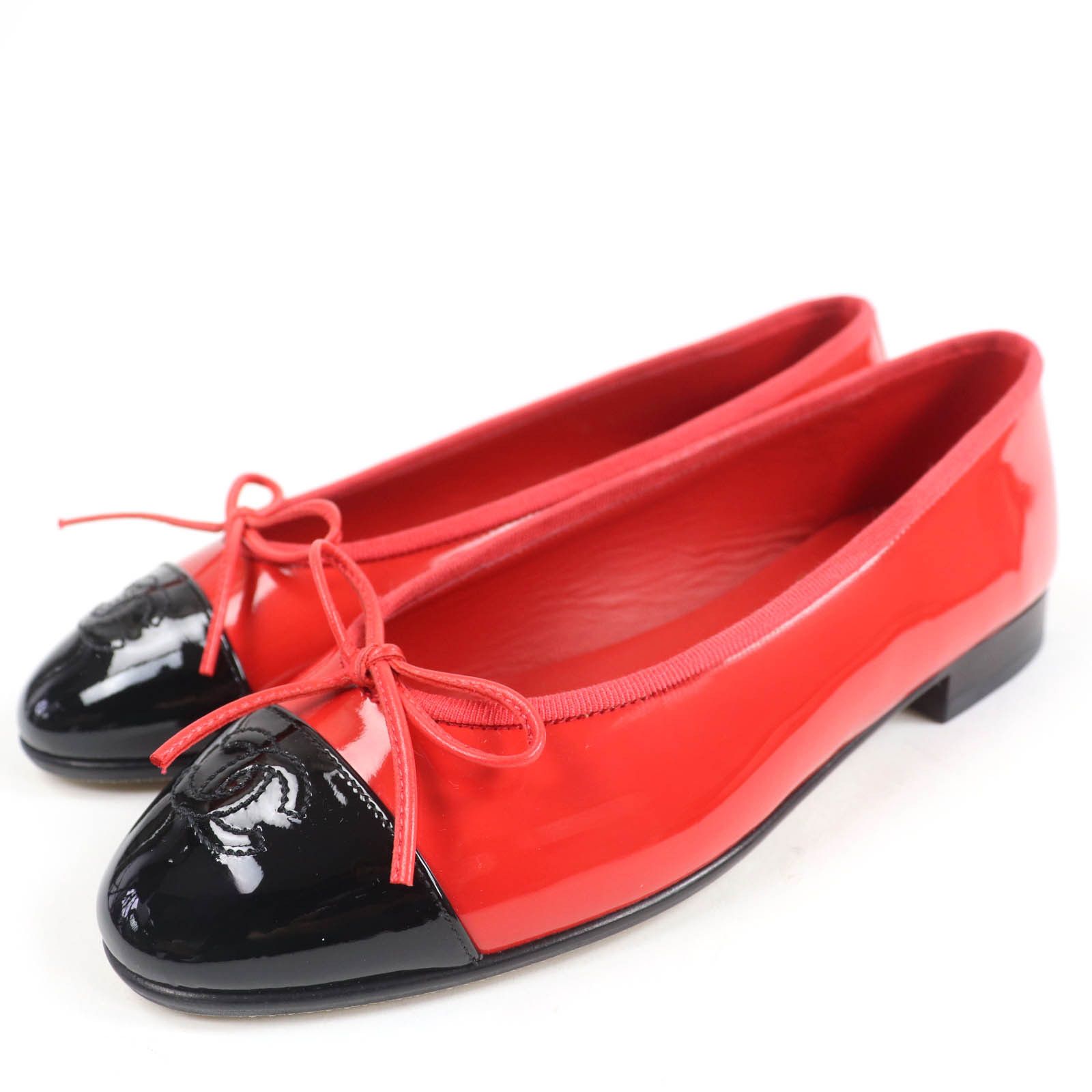 Chanel Chanel Chanel COCO Mark Patent leather Ballet Flats Enamel Shoes DUTY FREE for USA Size ONE SIZE - 1 Thumbnail