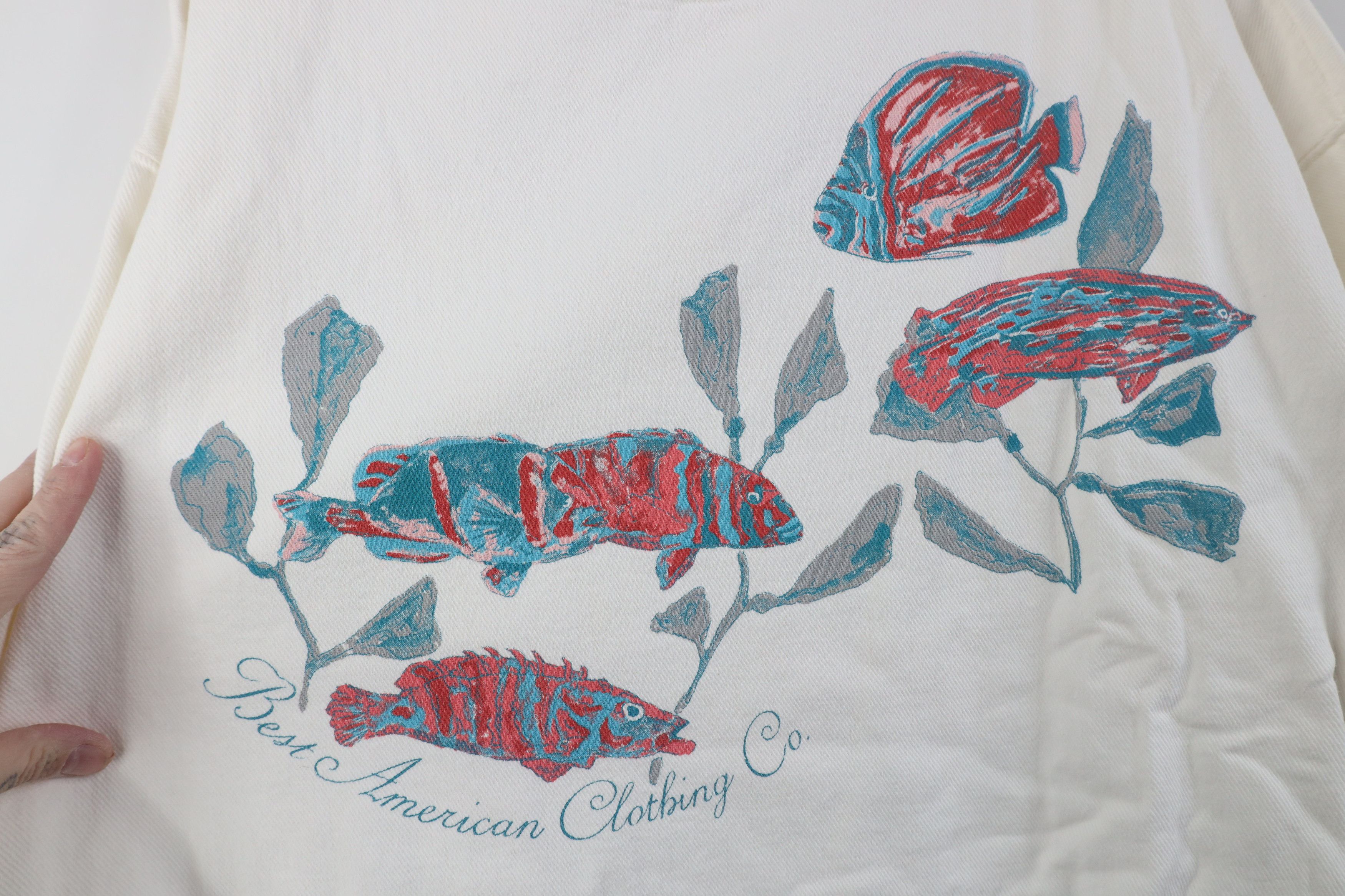 Vintage Vintage 90s Streetwear Nature Fish Mock Neck Sweatshirt Size S / US 4 / IT 40 - 4 Thumbnail
