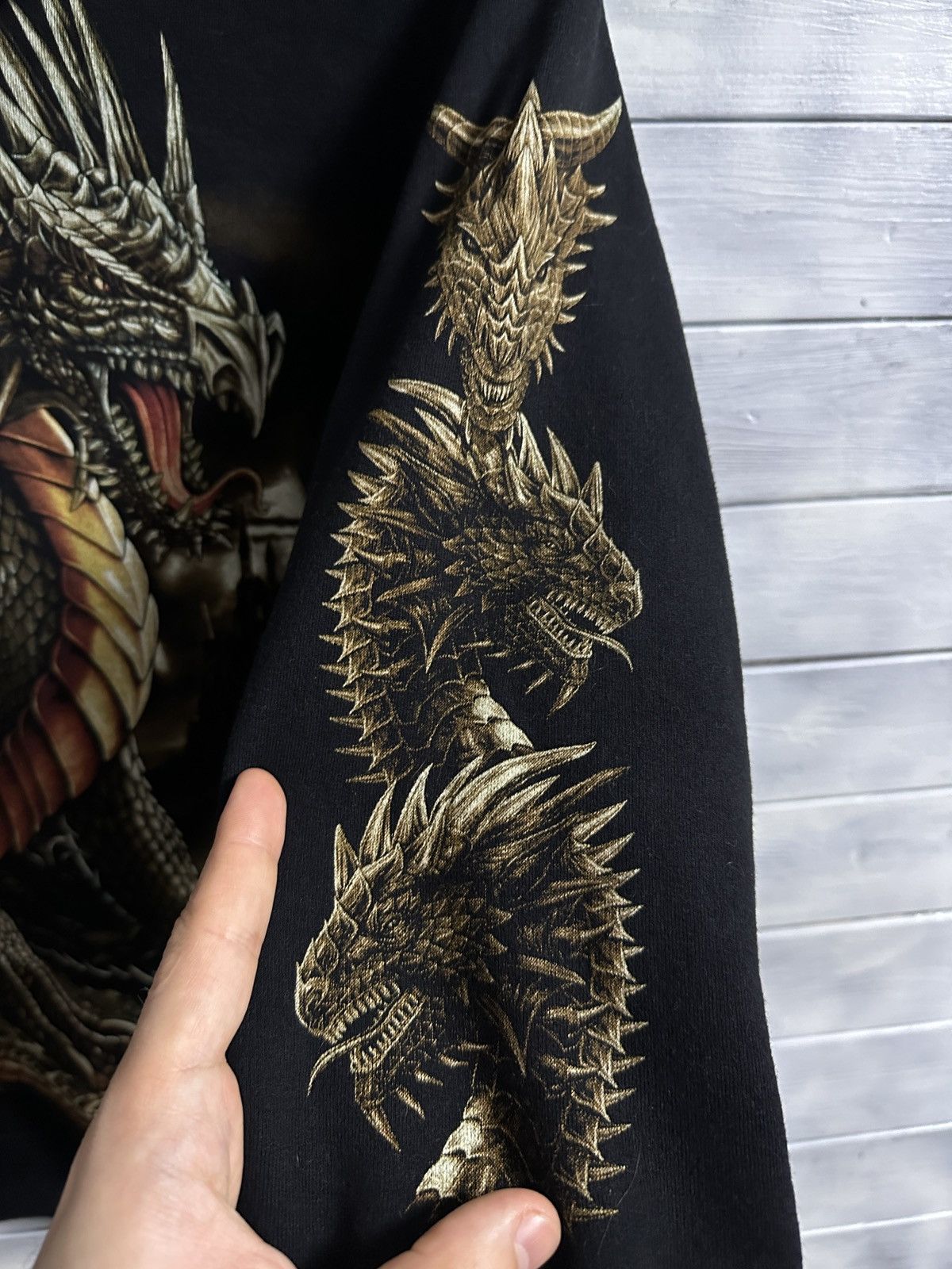 Other Dragon Glowing Print Rare Vintage Hoodie Rock Wild Y2K Japan Size US M / EU 48-50 / 2 - 10 Thumbnail