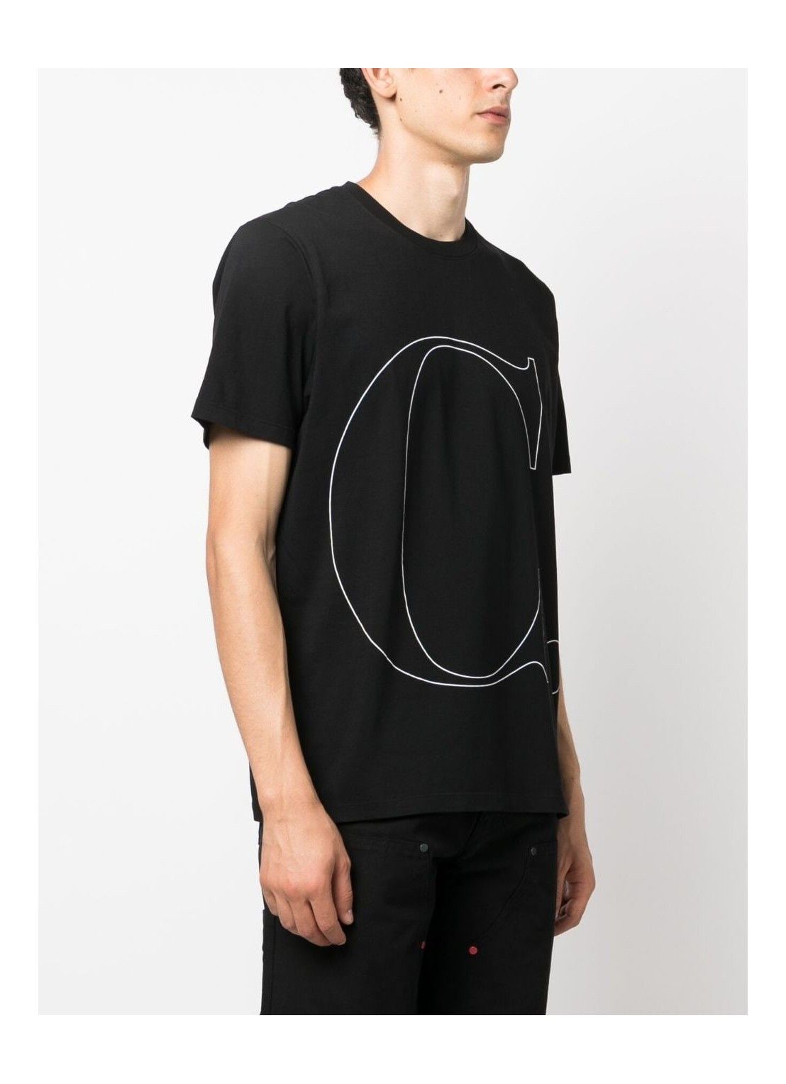 C.P. Company o1y1224 Logo Crewneck T-Shirt in Black Size US M / EU 48-50 / 2 - 4 Thumbnail