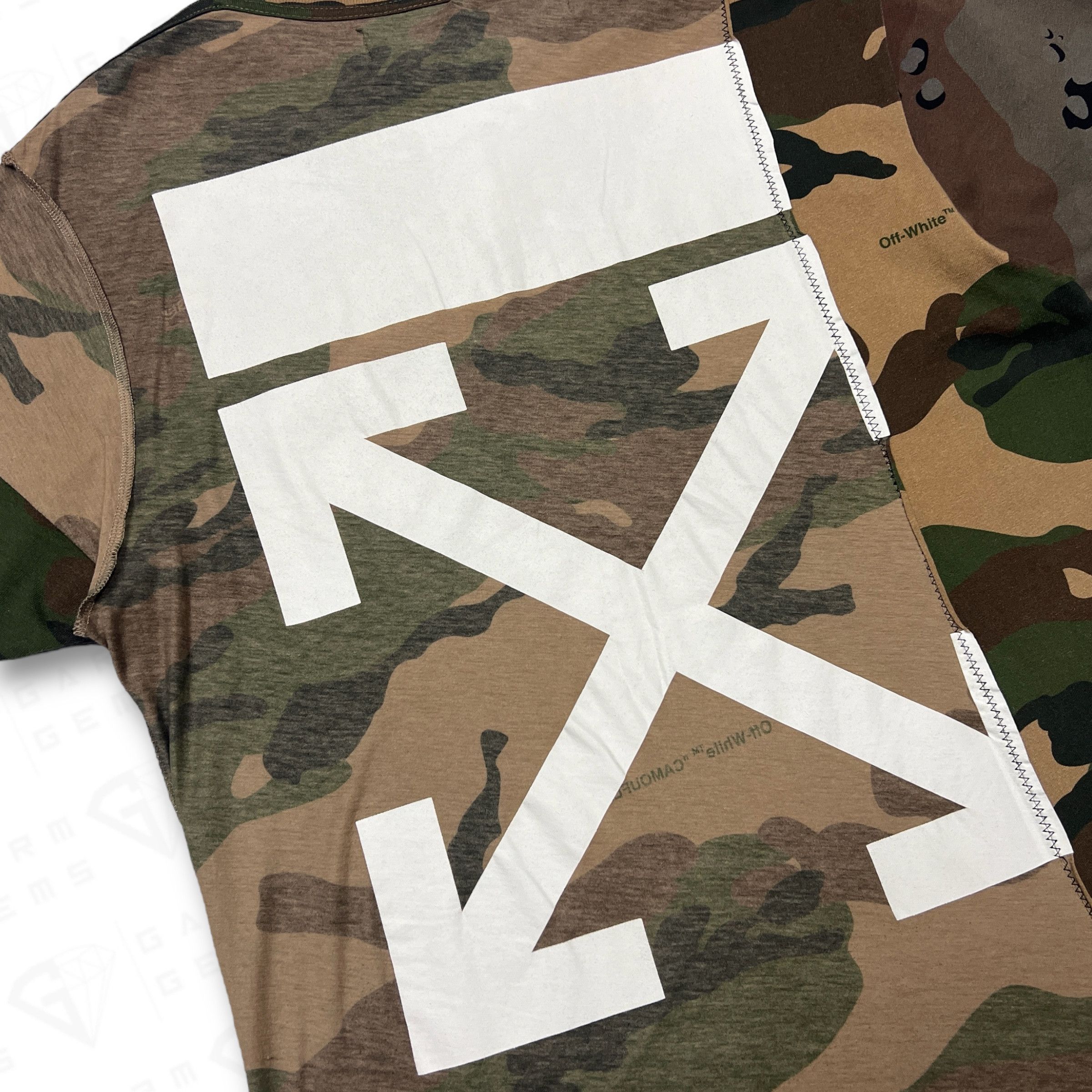 Off-White Off-White Reconstructed Camouflage T-Shirt Size US M / EU 48-50 / 2 - 4 Thumbnail