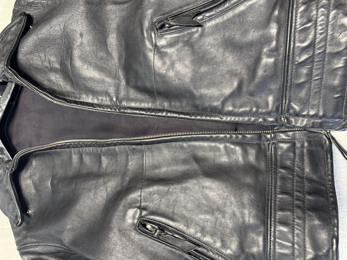 Vintage Rare 40's "Star Glove" Cal Crown Zips Leather Jacket 40 US Size US L / EU 52-54 / 3 - 16 Thumbnail