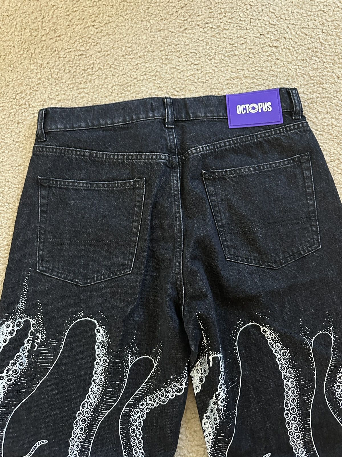Octopus Octopus print relaxed baggy fit straight leg denim jeans 32 Size US 32 / EU 48 - 14 Thumbnail