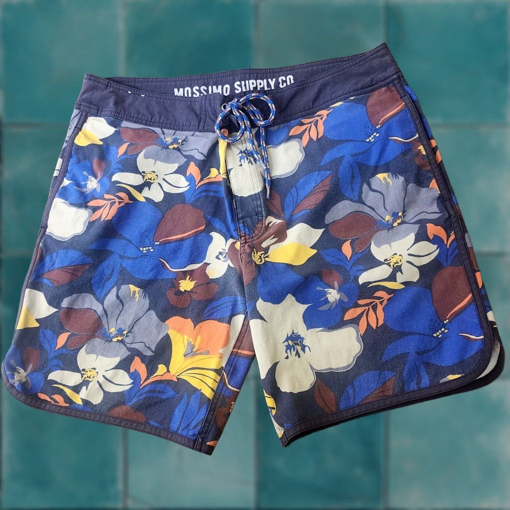 Mossimo Mossimo Supply Co Swim Trunks Mens 38 Floral Board Shorts Beach Surf Multicolor Pockets Drawstring Comfortable Fit Size US 38 / EU 54 - 1 Thumbnail