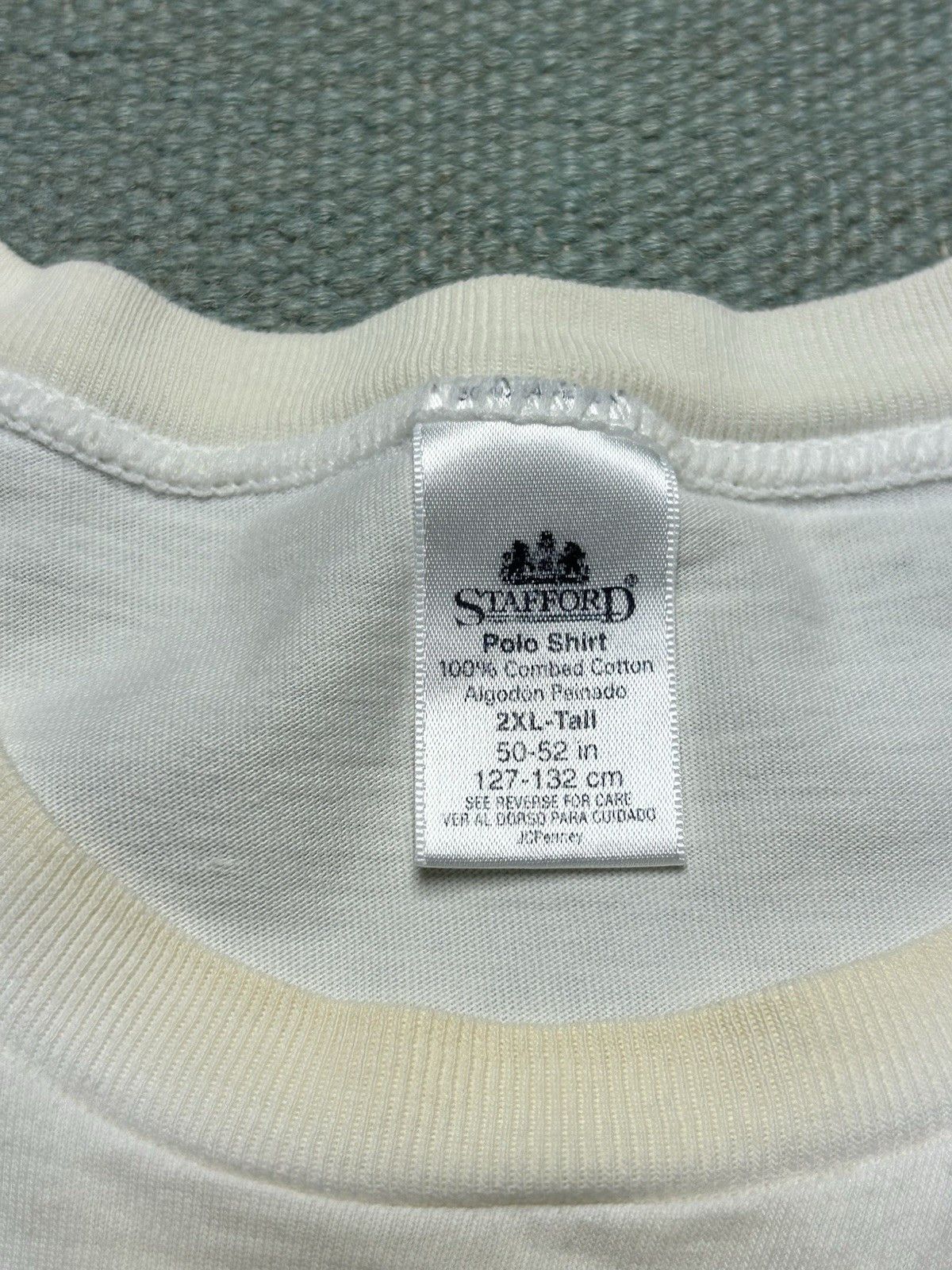 Vintage blank white t shirt Stafford soft cotton single stitch XL T Size US XL / EU 56 / 4 - 6 Thumbnail