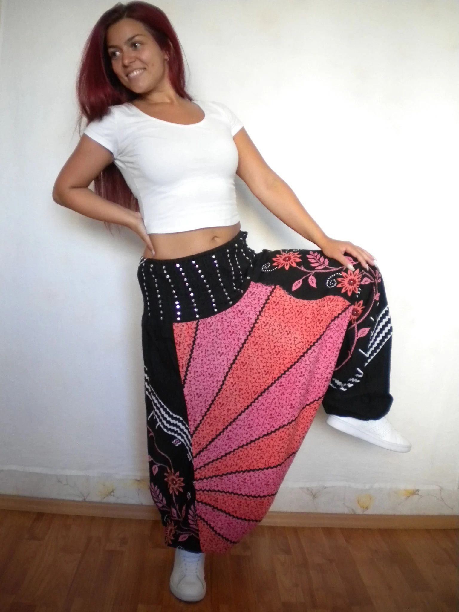 Other Y2K harem drop crotch oriental pants thai hippie pant OSFA Size 30" / US 8 / IT 44 - 1 Thumbnail