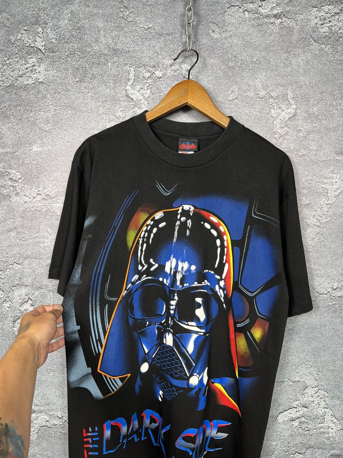 Star Wars Vintage 1996 Star Wars Official Dart Vader T-shirt Tee Size US L / EU 52-54 / 3 - 2 Thumbnail
