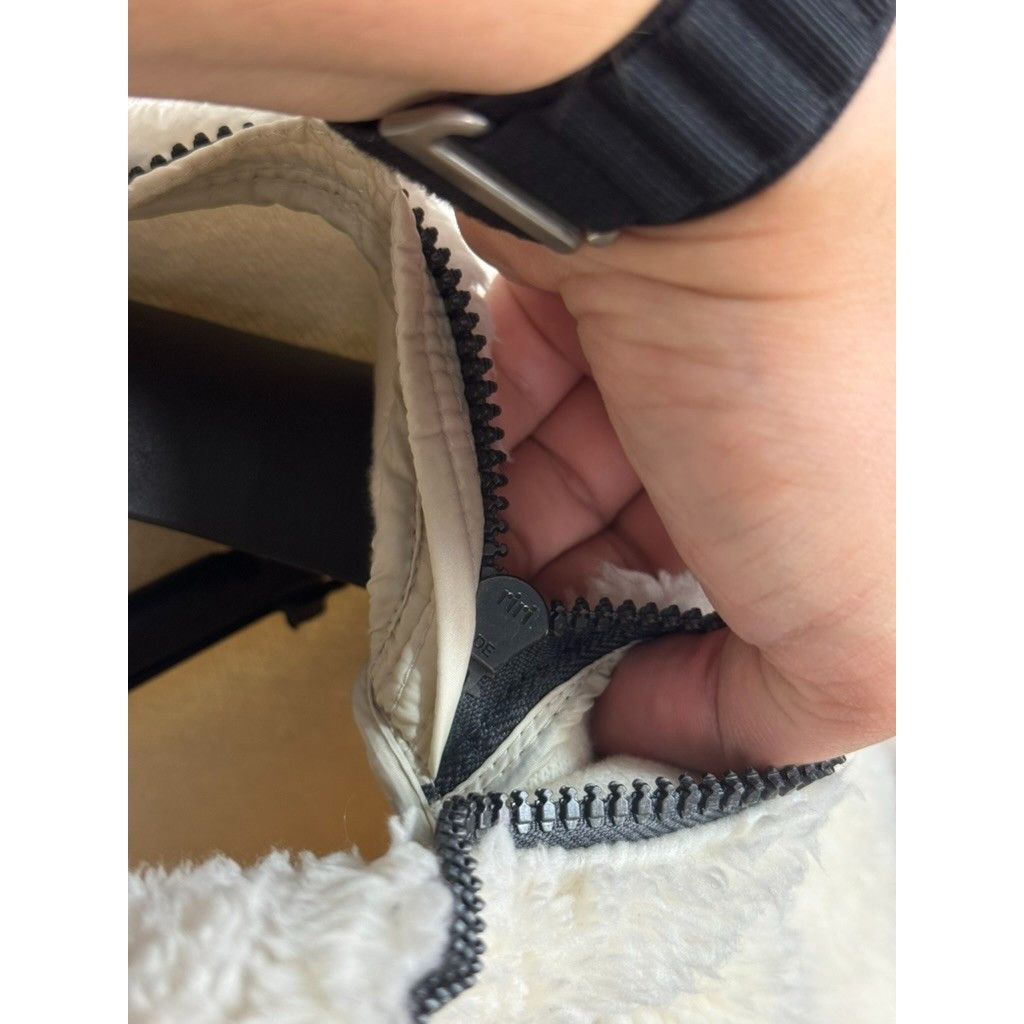 Frauenschuh Fraunenschuh Woman Sherpa Fleece Jacket Shoulder Zip Cream W Size XS / US 0-2 / IT 36-38 - 7 Thumbnail