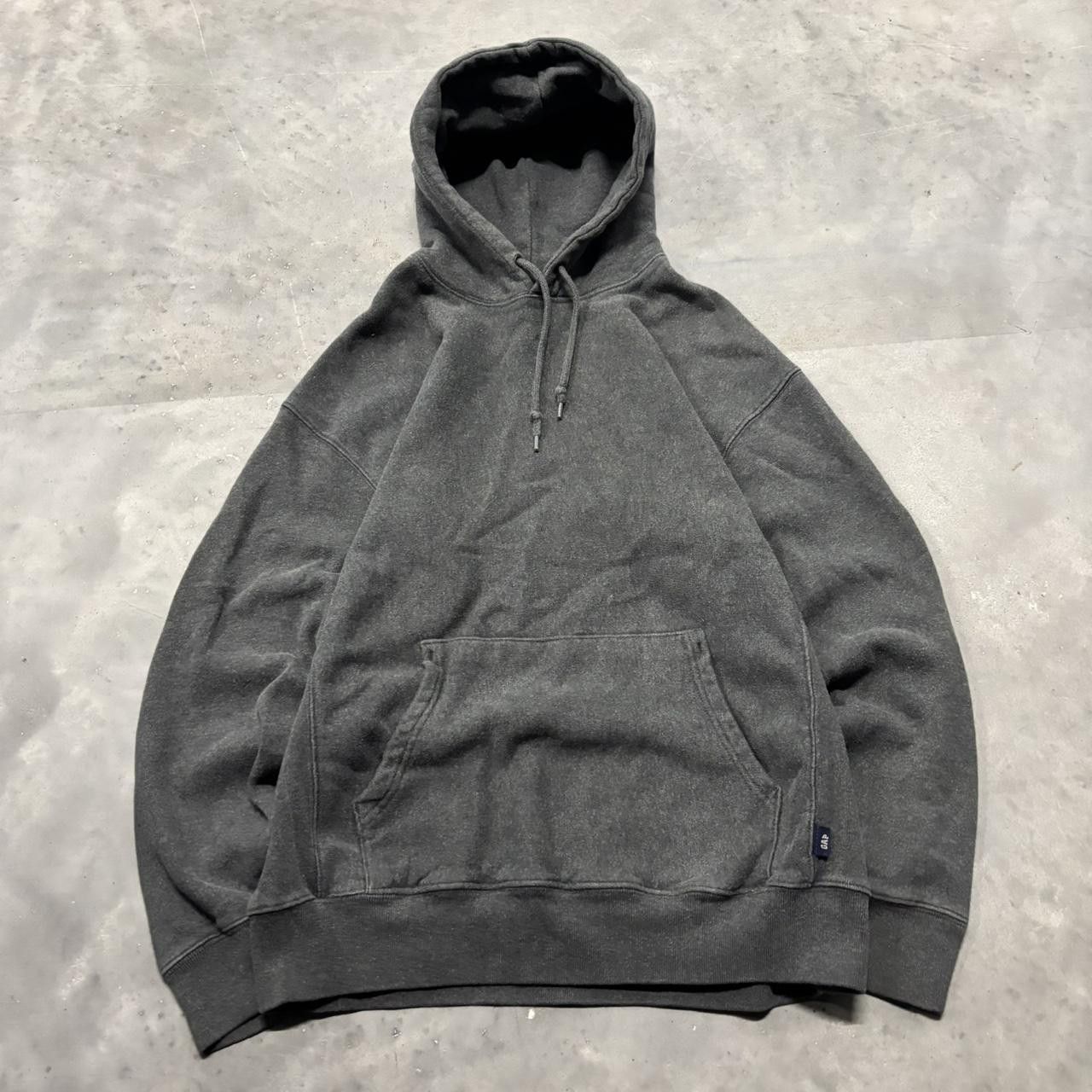 Japanese Brand × Vintage Crazy Vintage Y2K/2000s Dark Grey Blank Streetwear Heavyweight Essential Hoodie! Size US M / EU 48-50 / 2 - 1 Thumbnail