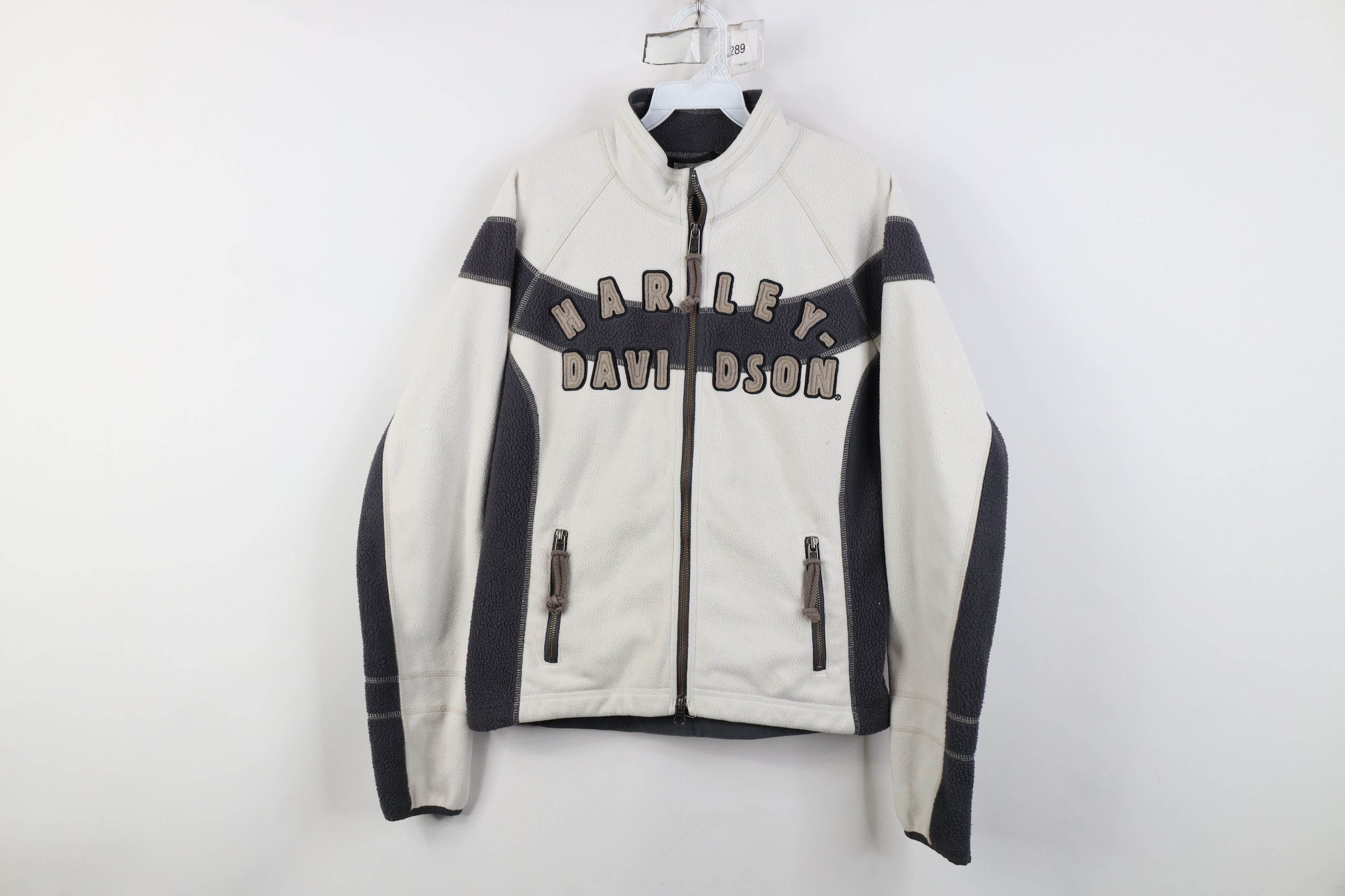 Harley Davidson Vintage Harley Davidson Spell Out Fleece Full Zip Jacket Size M / US 6-8 / IT 42-44 - 1 Thumbnail